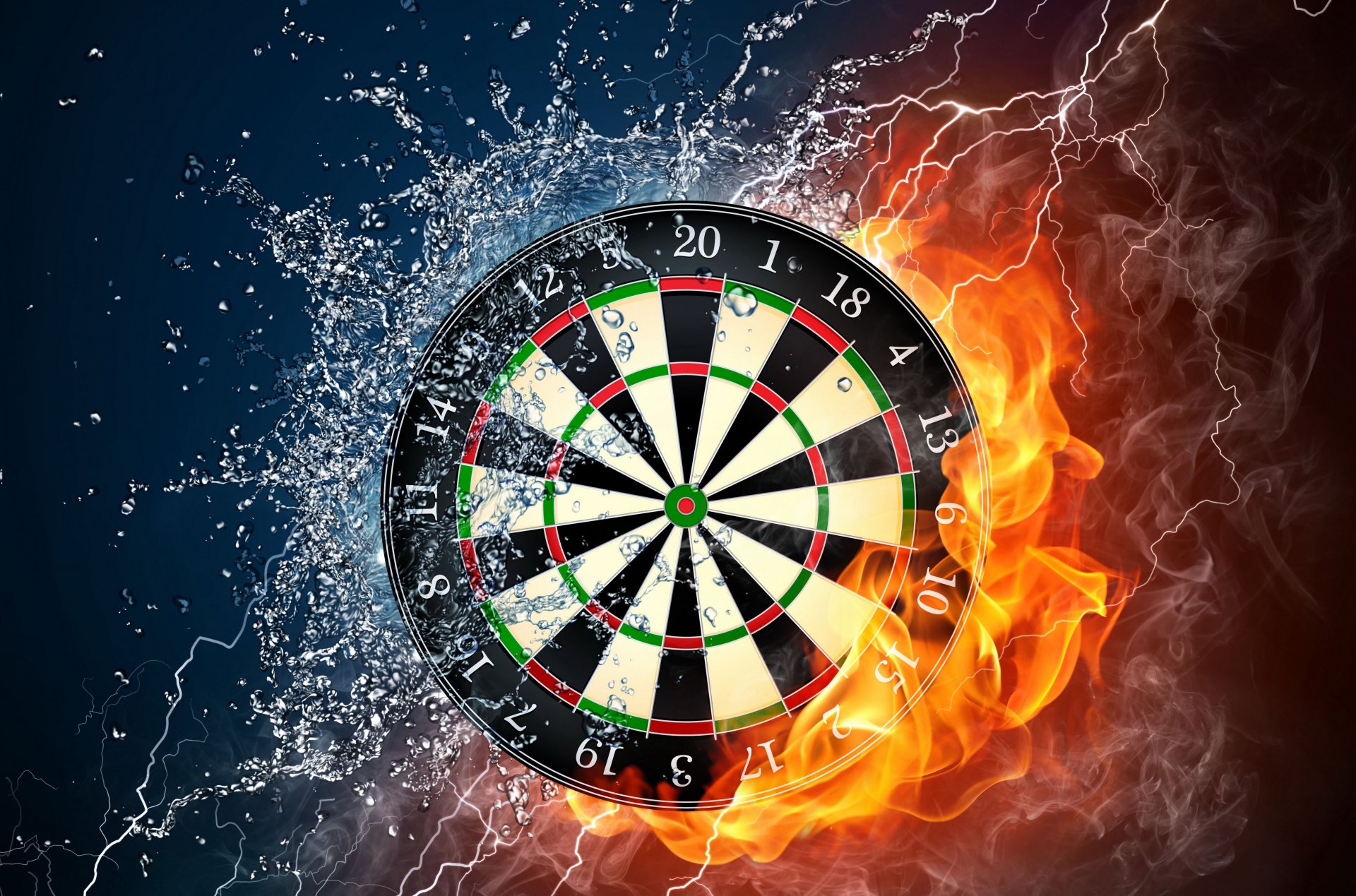 darts target fire water drops spray rank smoke flame force poems wallpaper.