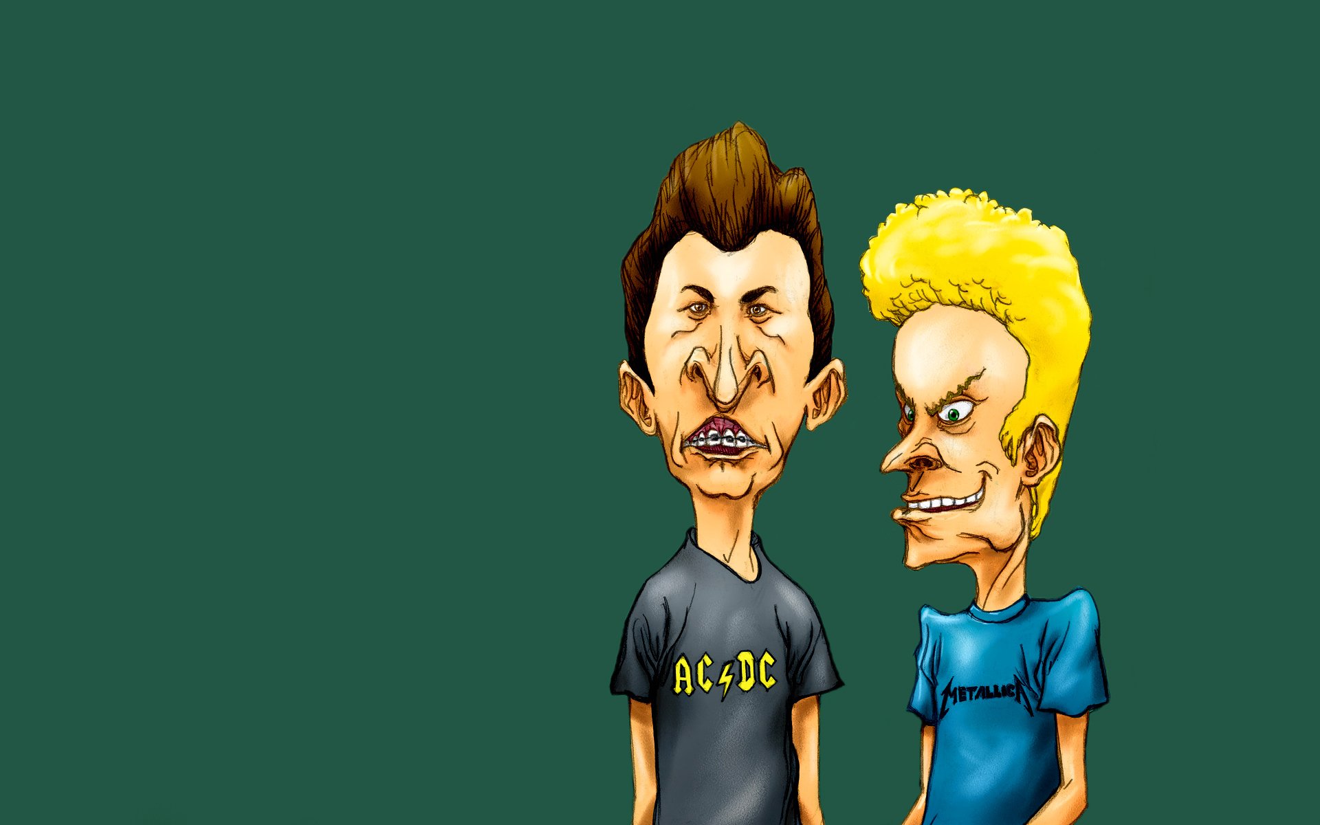 beavis and butthead beavis and butt-head dark green guys