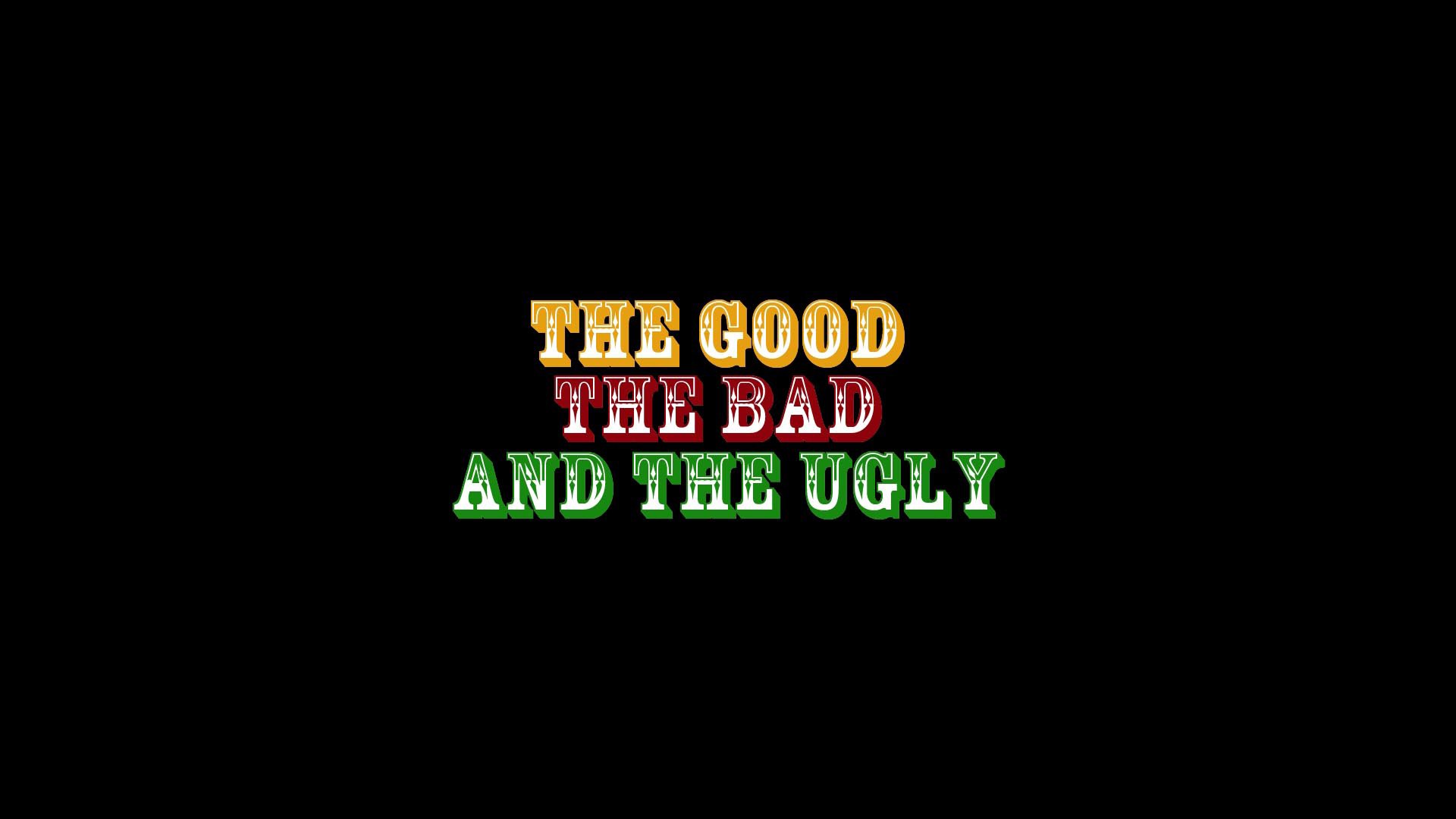 nice bad evil the good the bad and the ugly film main as clint eastwood lee van cleef eli wallach logo brand minimalism .