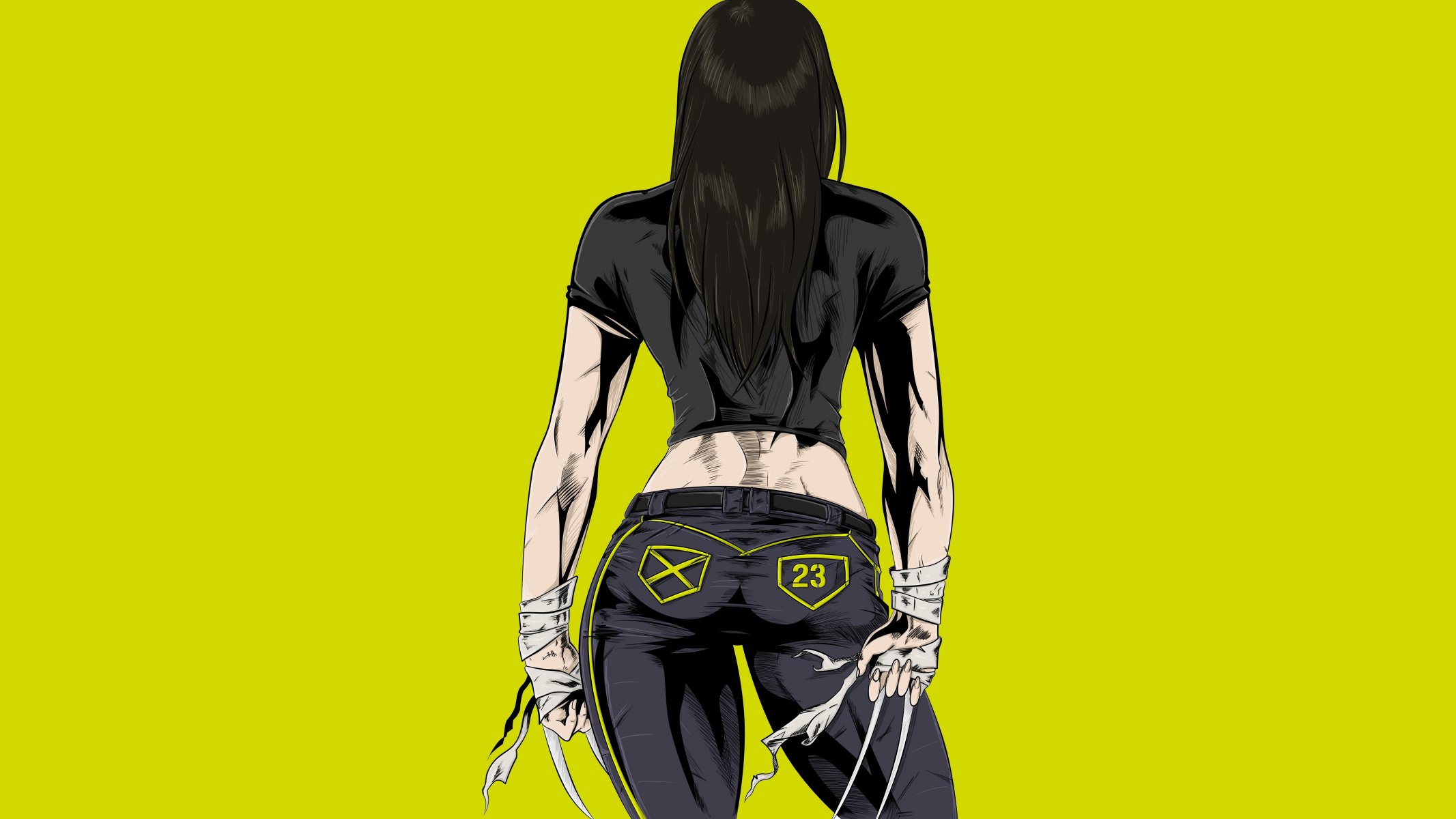 x-men x-23 marvel comics laura kinney yellow girl claws