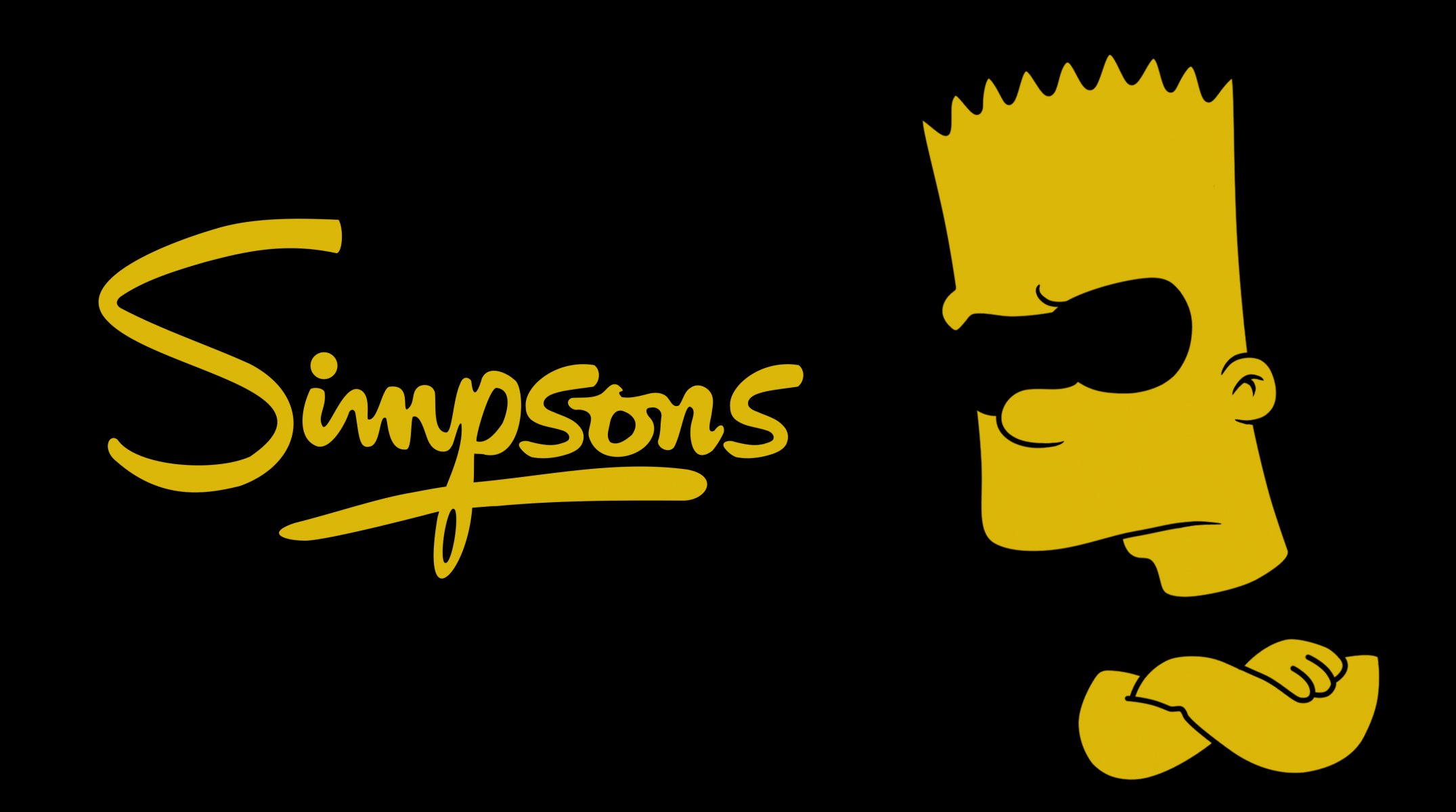 the simpsons the simpsons bart minimalism black yellow