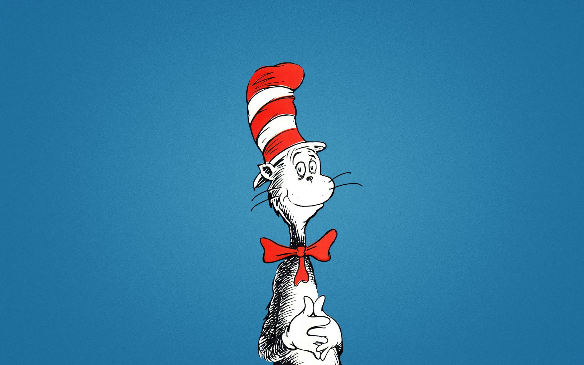 cat in the hat the cat in the hat blue background butterfly bow hat striped red minimalism dr seuss