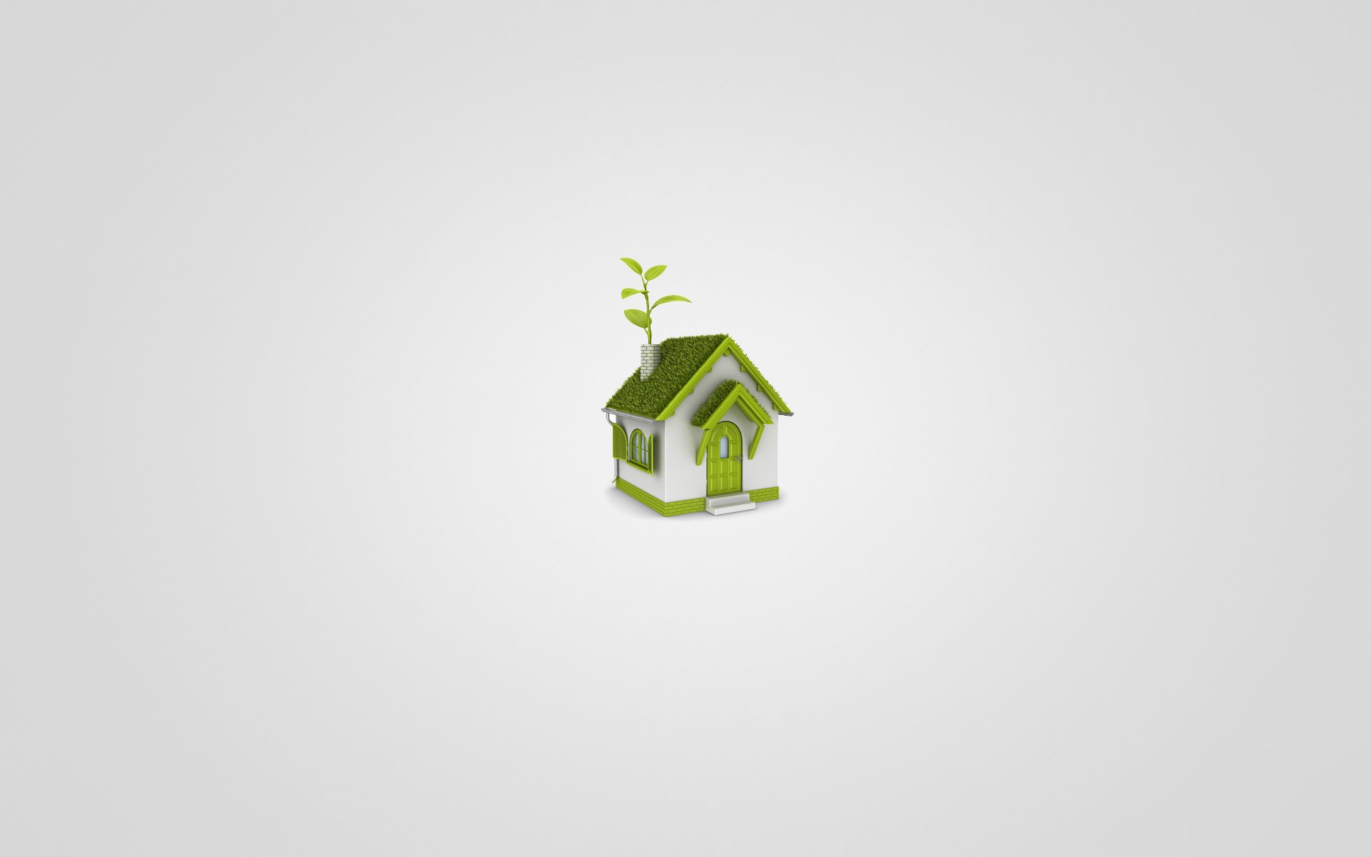 house green white light background grass leaves minimalism
