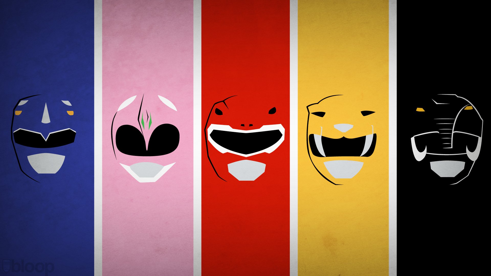 blo0p minimalism power rangers rangers