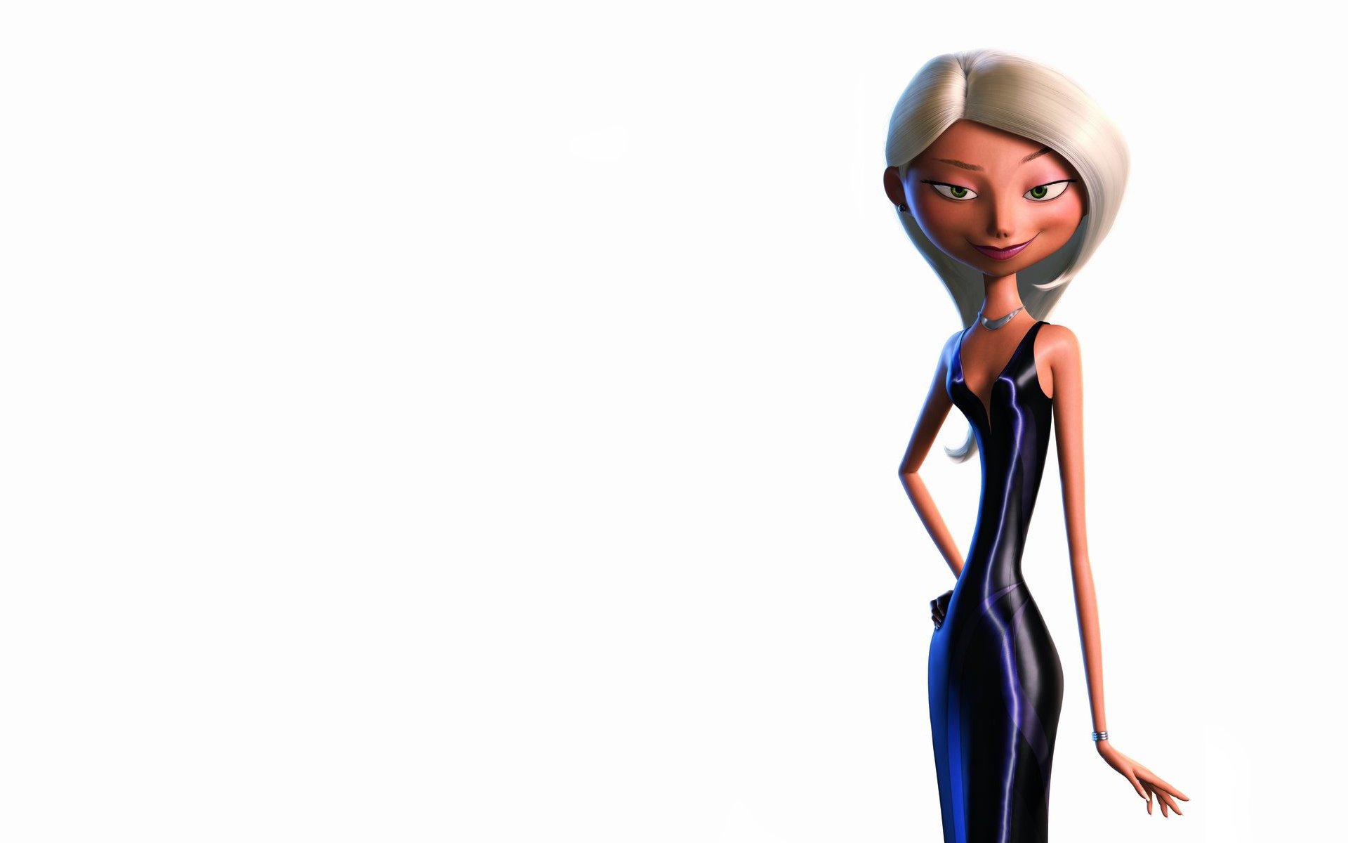 girl white background blonde black dress graphics minimalism the incredibles