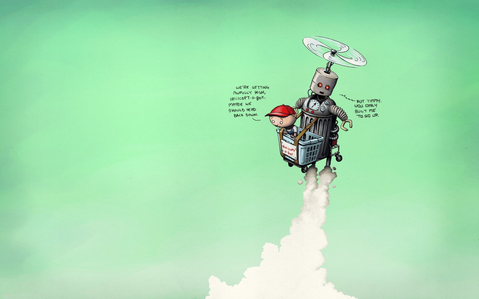 situation situations robots helicopters boys flight shopping humor rob sheridan