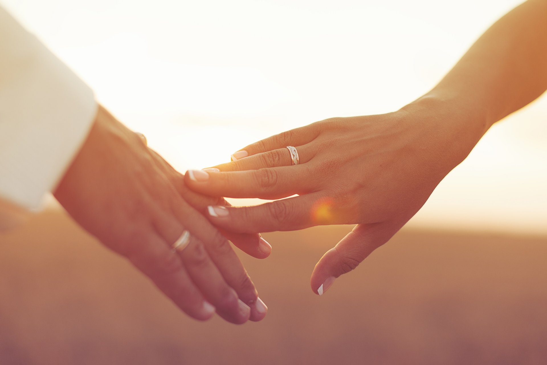 mood hands girl guy tender touch husband and wife newlyweds couple ring day sun bokeh background men love wallpaper widescreen full screen hd wallpapers