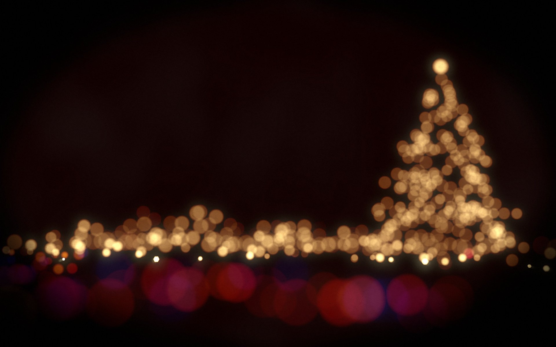 holiday lights bokeh following light paint christmas tree circles colors 2560x1600