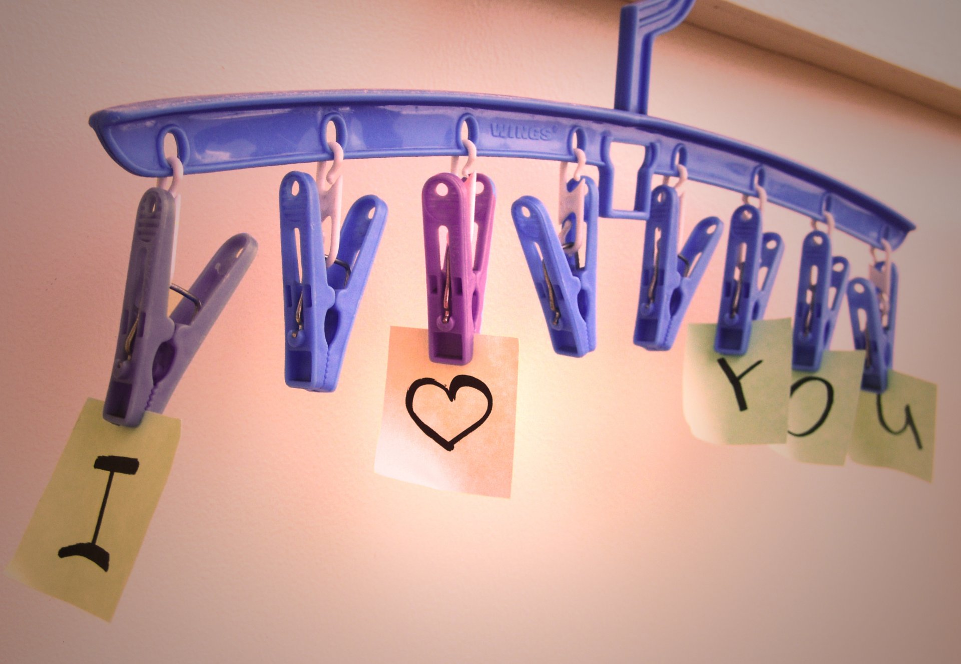 i love you heart love sheets paper paper clips hanger