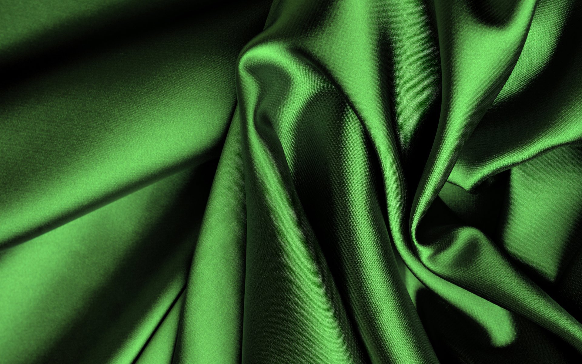 satin green silk cloth folds