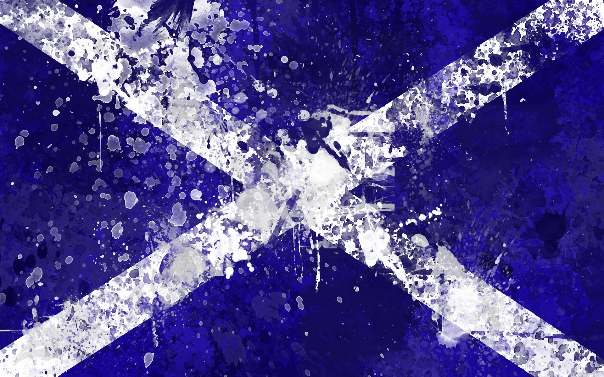 scotland flag paint