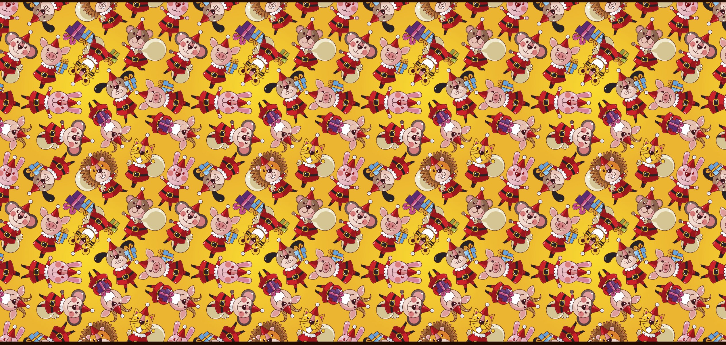 bears rabbits goats tigers lions pigs gifts textures a cheerful background