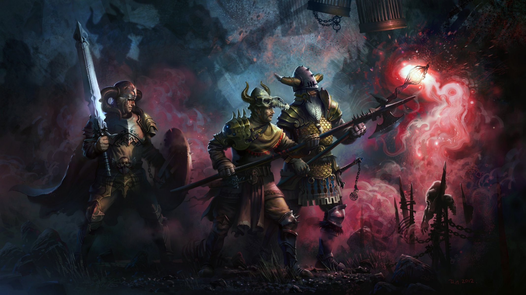 art war study camping weapon skull staff sword halberd horror cells