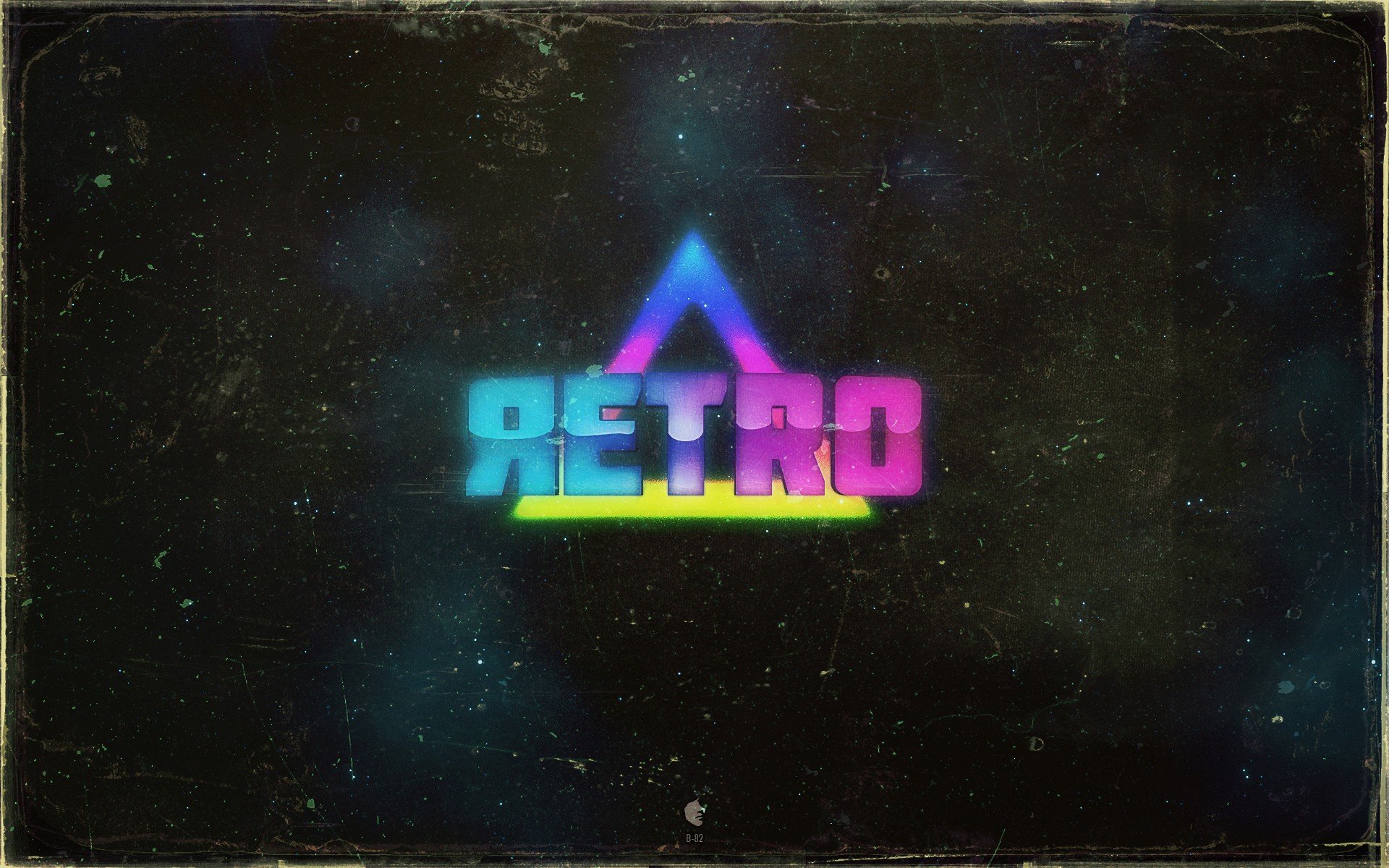 style word triangle retro background