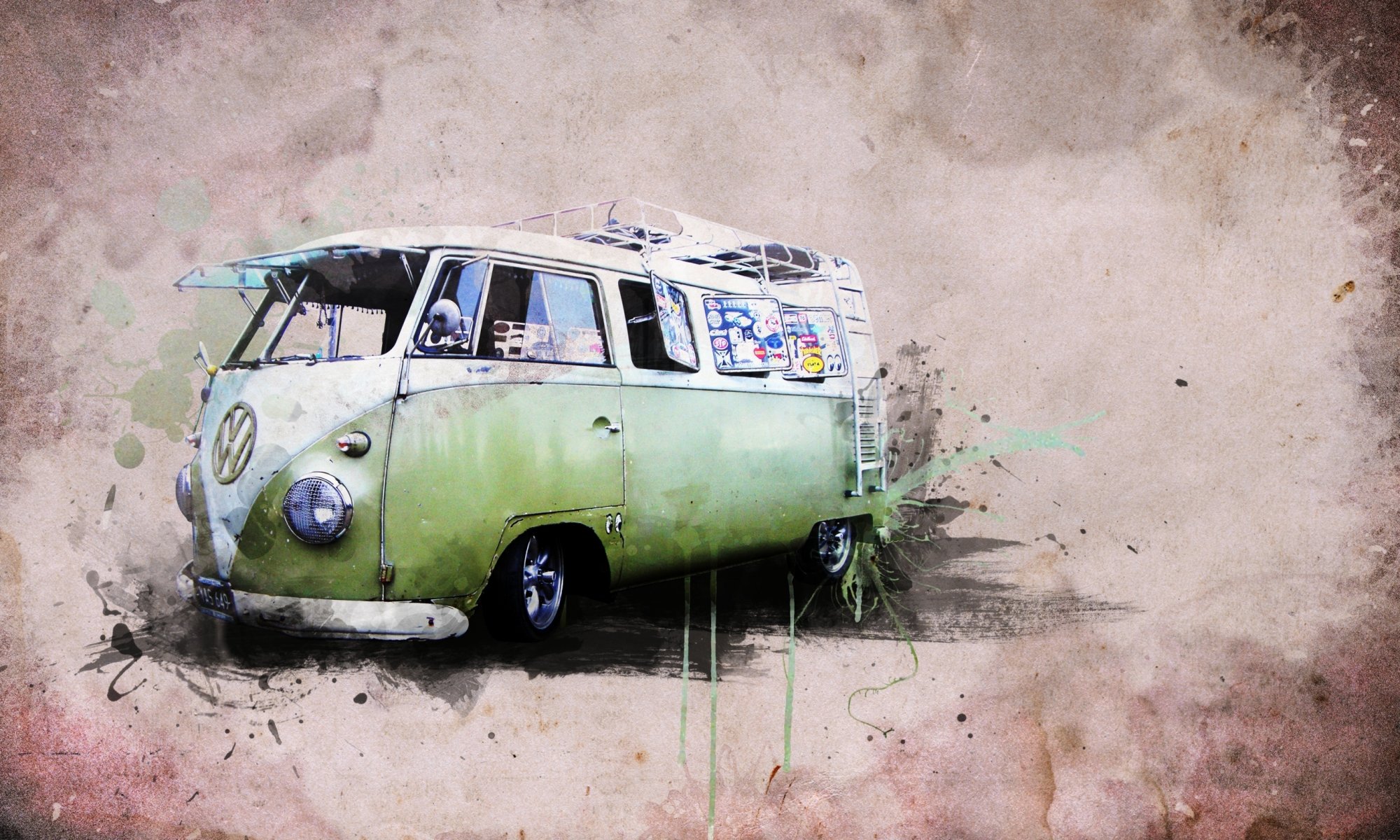 style creative hippies - box volkswagen transporter 1 samba bus