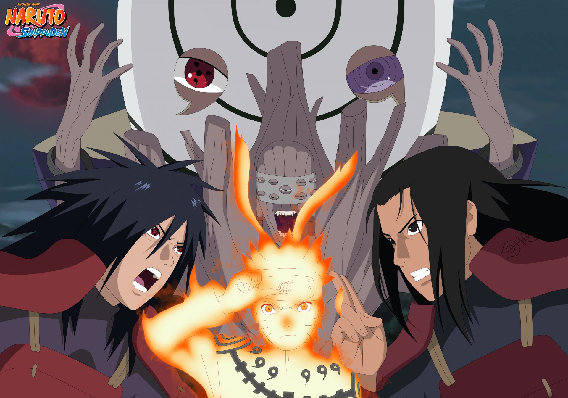 naruto shippuden uzumaki naruto naruto uchiha madara madara uchiha senju hashirama senju hashirama gedo mazo sharingan mangekyou sharingan rinegan kyuubi mode senjutsu doujutsu mask uchiha obito obito