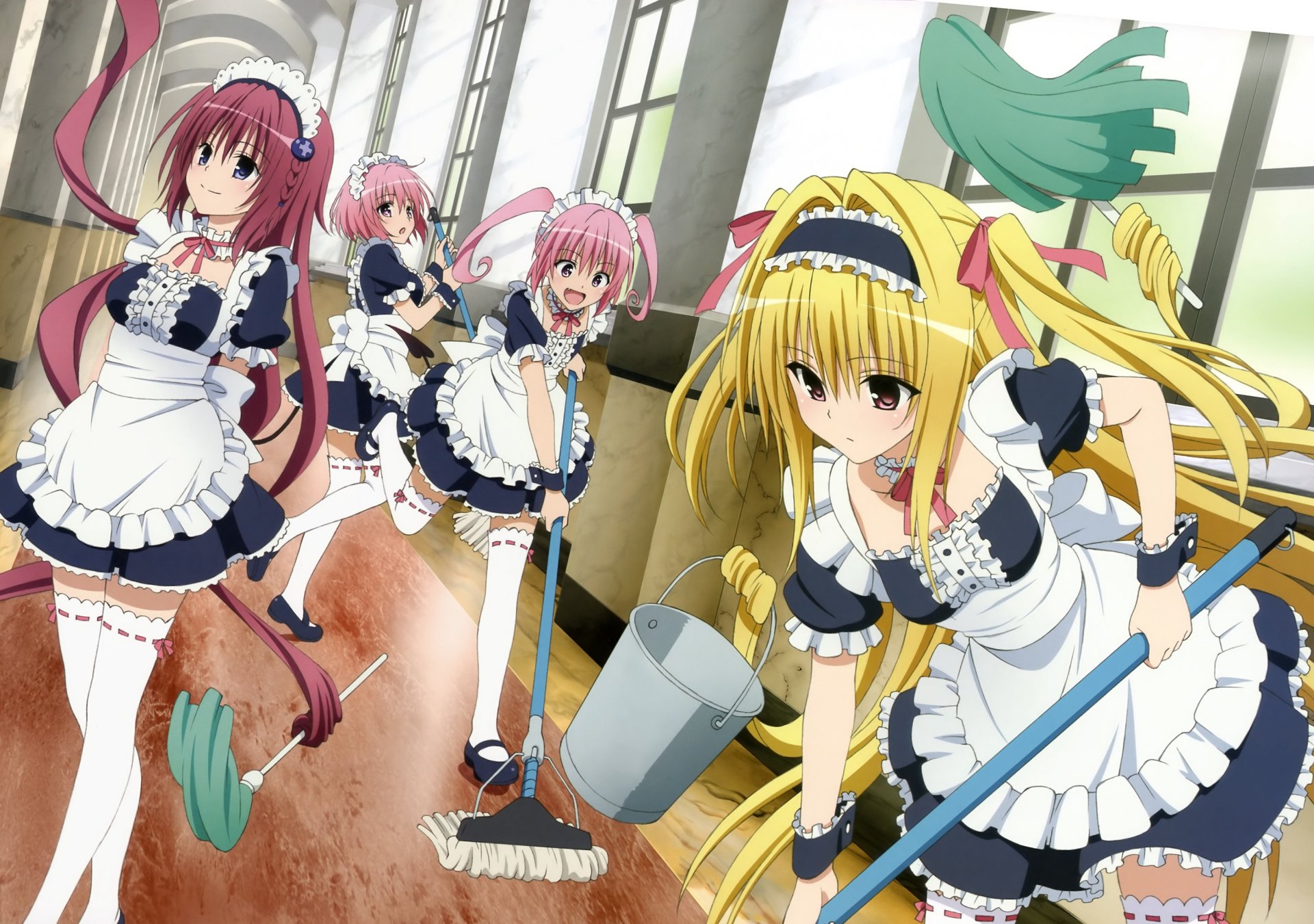 anime to love ru to love ru darkness love troubles girls momo velia deviluke momo belial devilyuk nana asta deviluke nana asta devilyuk golden darkness kurosaki mea kurosaki mia maids supplies cleanin