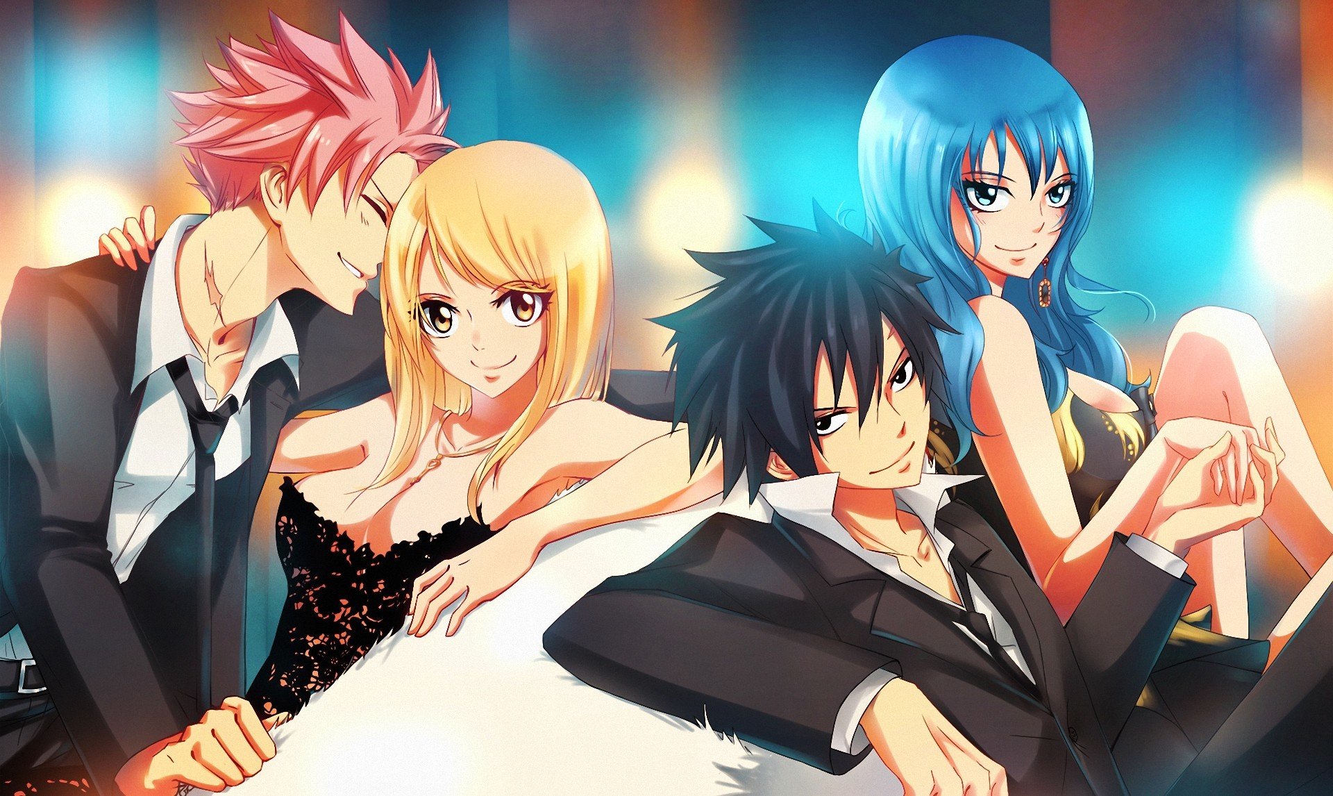 art kristallin-f fairy tail gray fullbuster juvia loxar lucy heartfilia natsu dragneel man girls