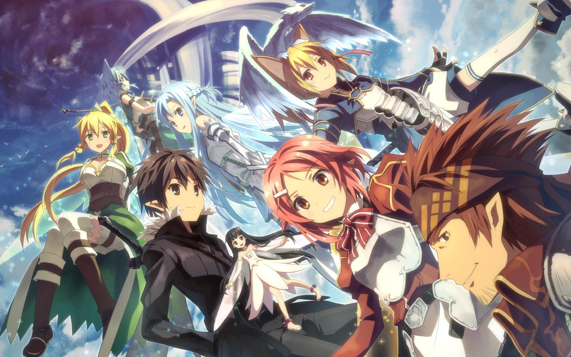 sword art online kirito asuna leafa sinon klein silica sword master online synonym of the bodice yui dragon elves elf girls man armour sky yuuki tatsuya sao alfheim online alo lizbeth lisbeth