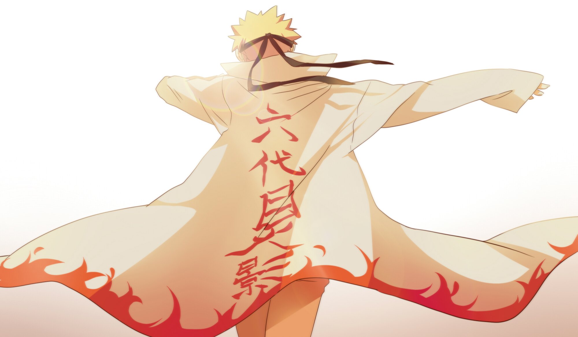 anime naruto uzumaki naruto naruto uzumaki light cloak inscription guy short hair blonde hair art