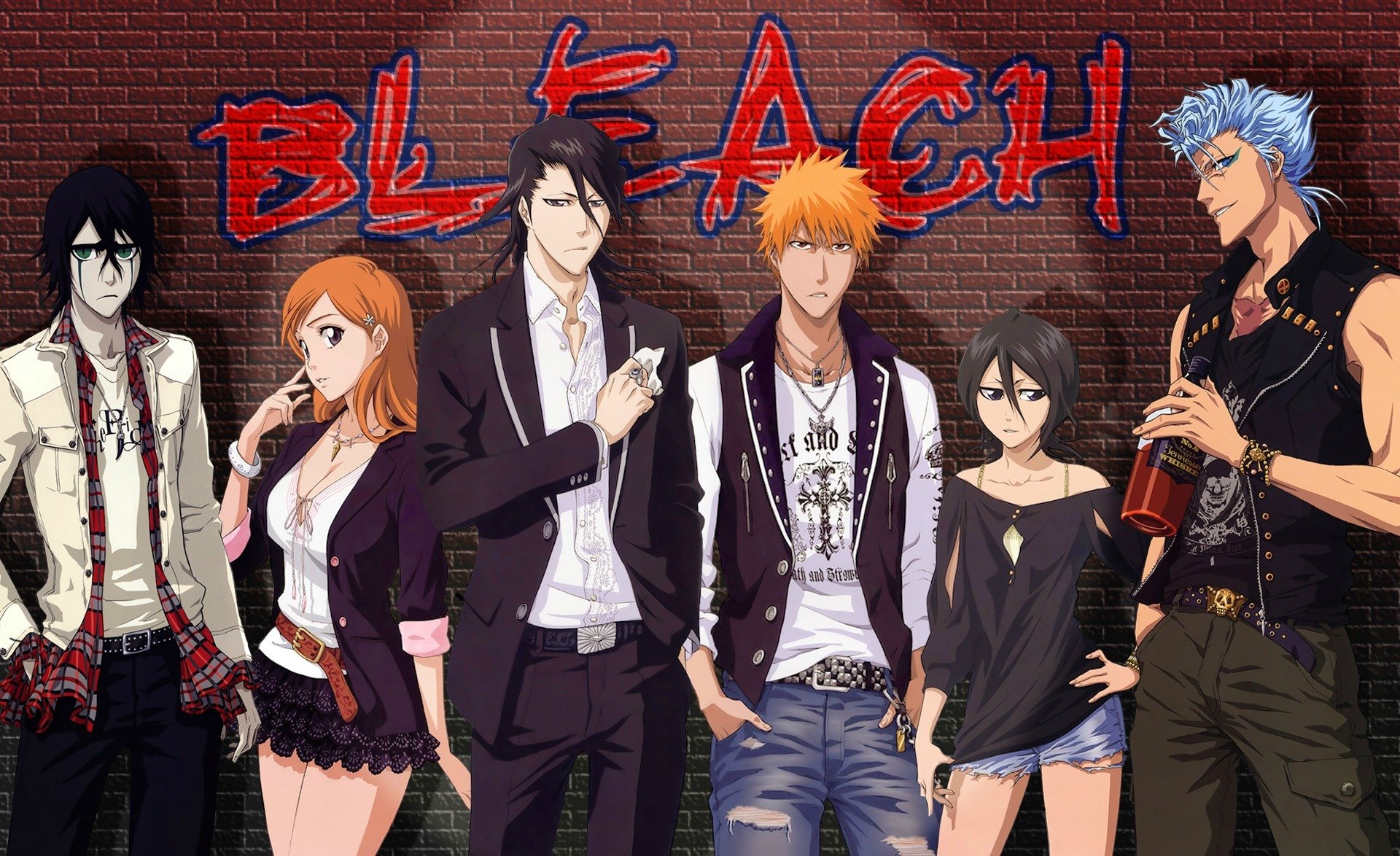 bleach kurosaki ichigo kuchiki rukia inoue orihime kuchiki byakuya grimmjow ulquiorra grimmdzhou shinigami arrankary espada man girls art