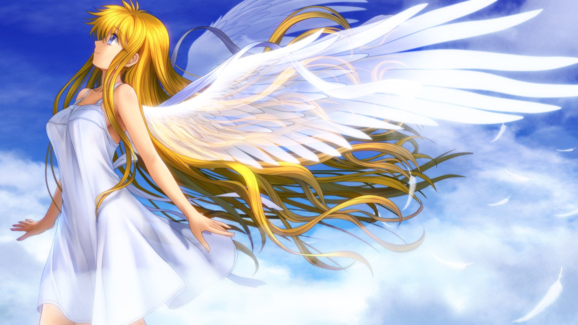 air kamio misuzu art mutsuki girl angel wings section feathers