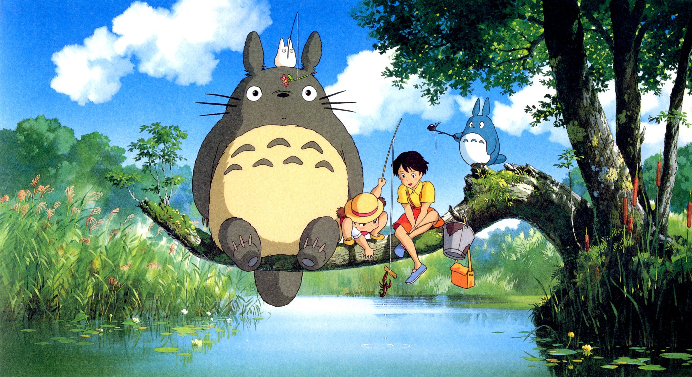 hayao miyazaki ghibli my neighbor totoro mei kusakabe satsuki kusakabe totoro tree river rods