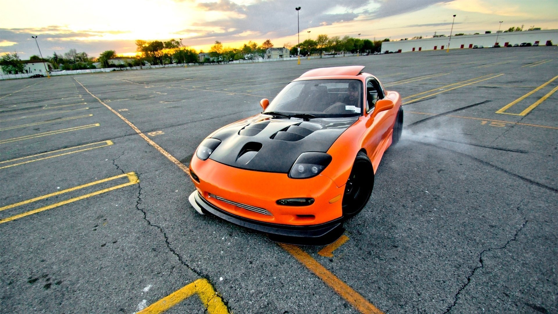 Black and orange beautiful car