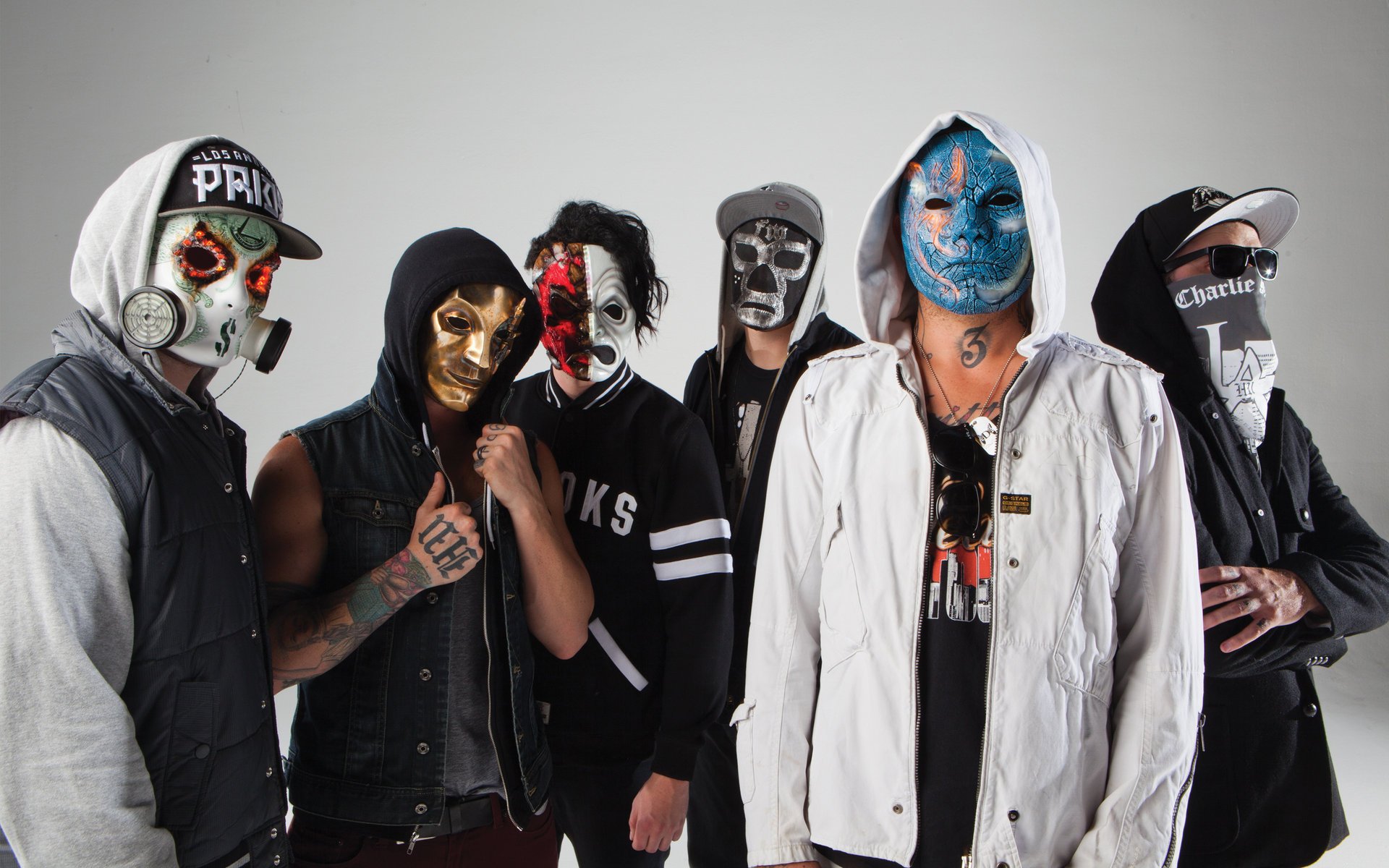 Rock band in scary masks
