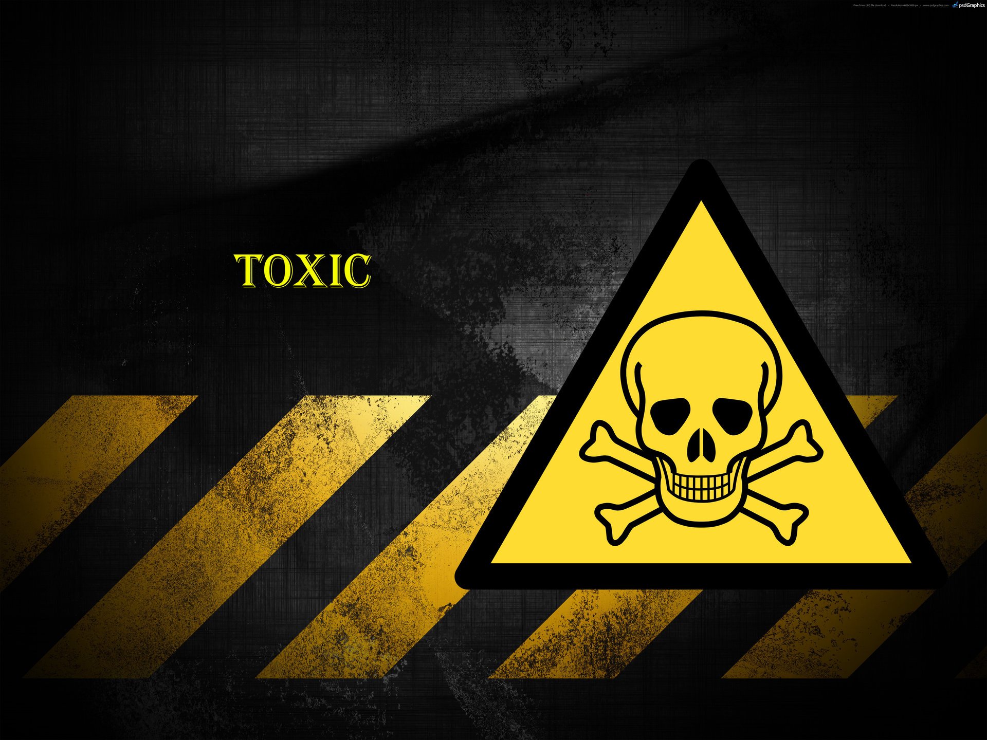 Danger of toxic pollution sign