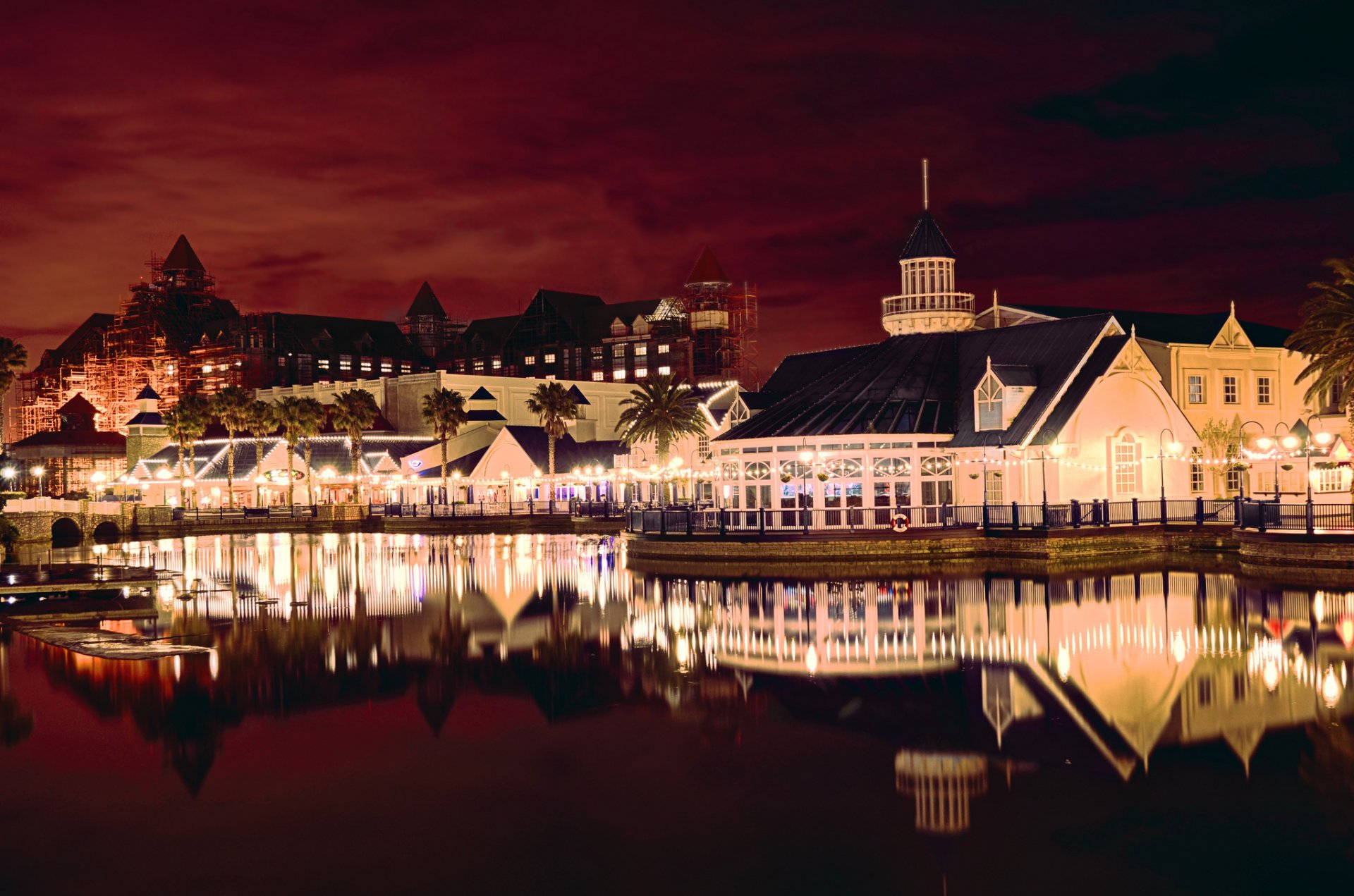 south africa port elizabeth night lights glow