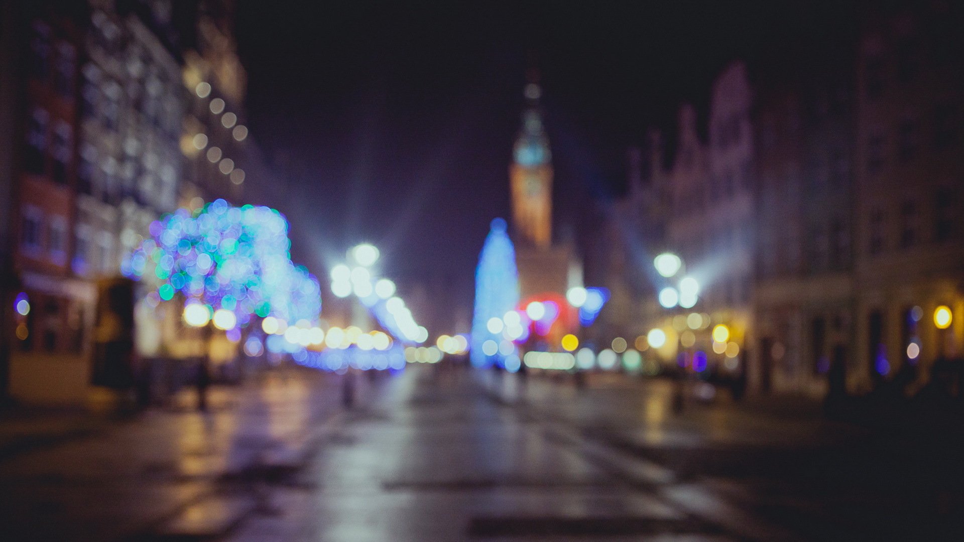 gdańsk poland christmas bokeh