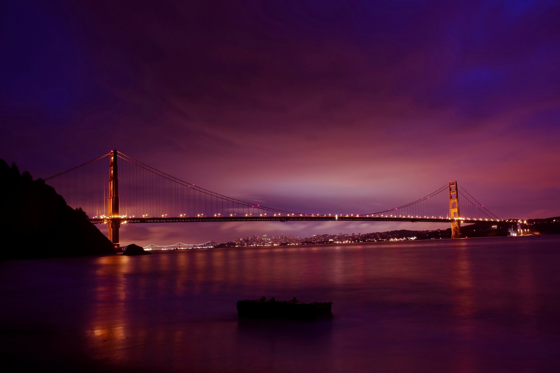 san francisco golden gate bridge golden gate california usa united states town bridge sun dawn morning sky road highway lights lighting water gulf