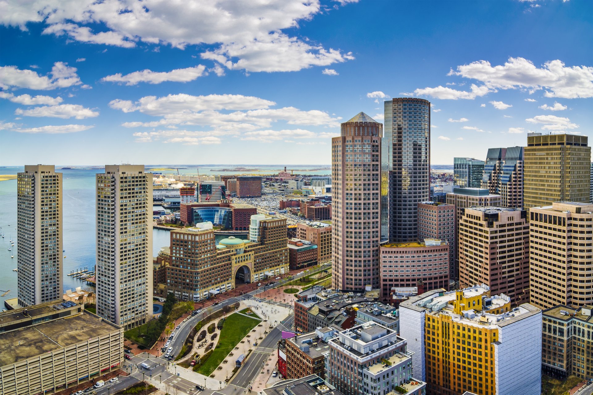 boston massachusetts usa massachusetts bay boston ma united states coast panorama buildings