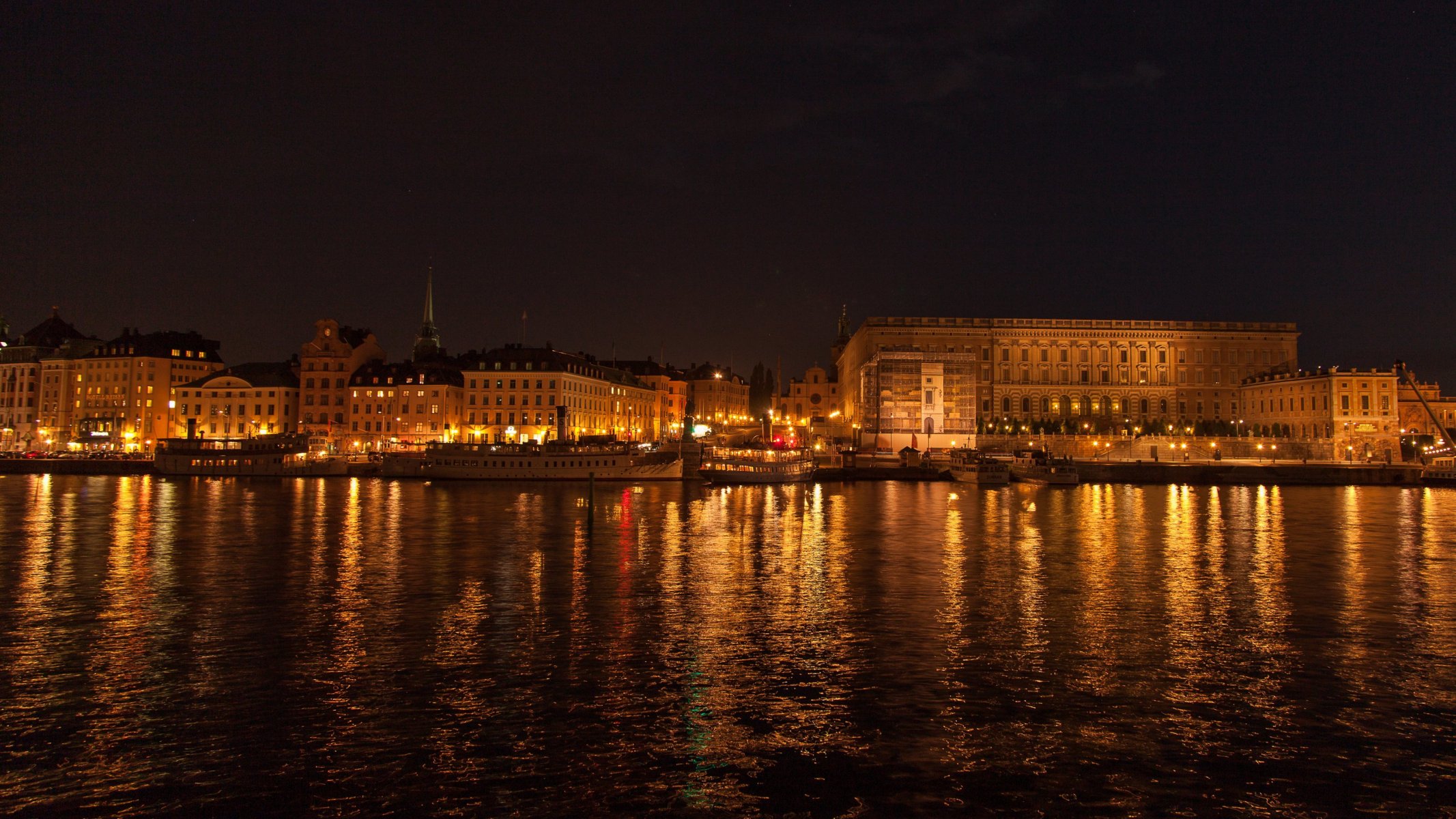 stockholm night lights embankment background wallpaper widescreen full screen hd wallpapers fullscreen promenade