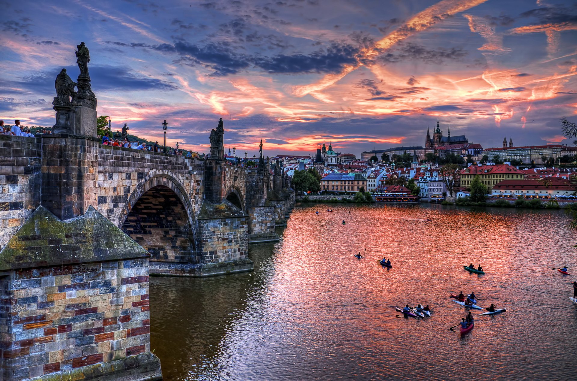 sities czech republic prage czech republic prague bridge river town night architecture house clouds clouds .