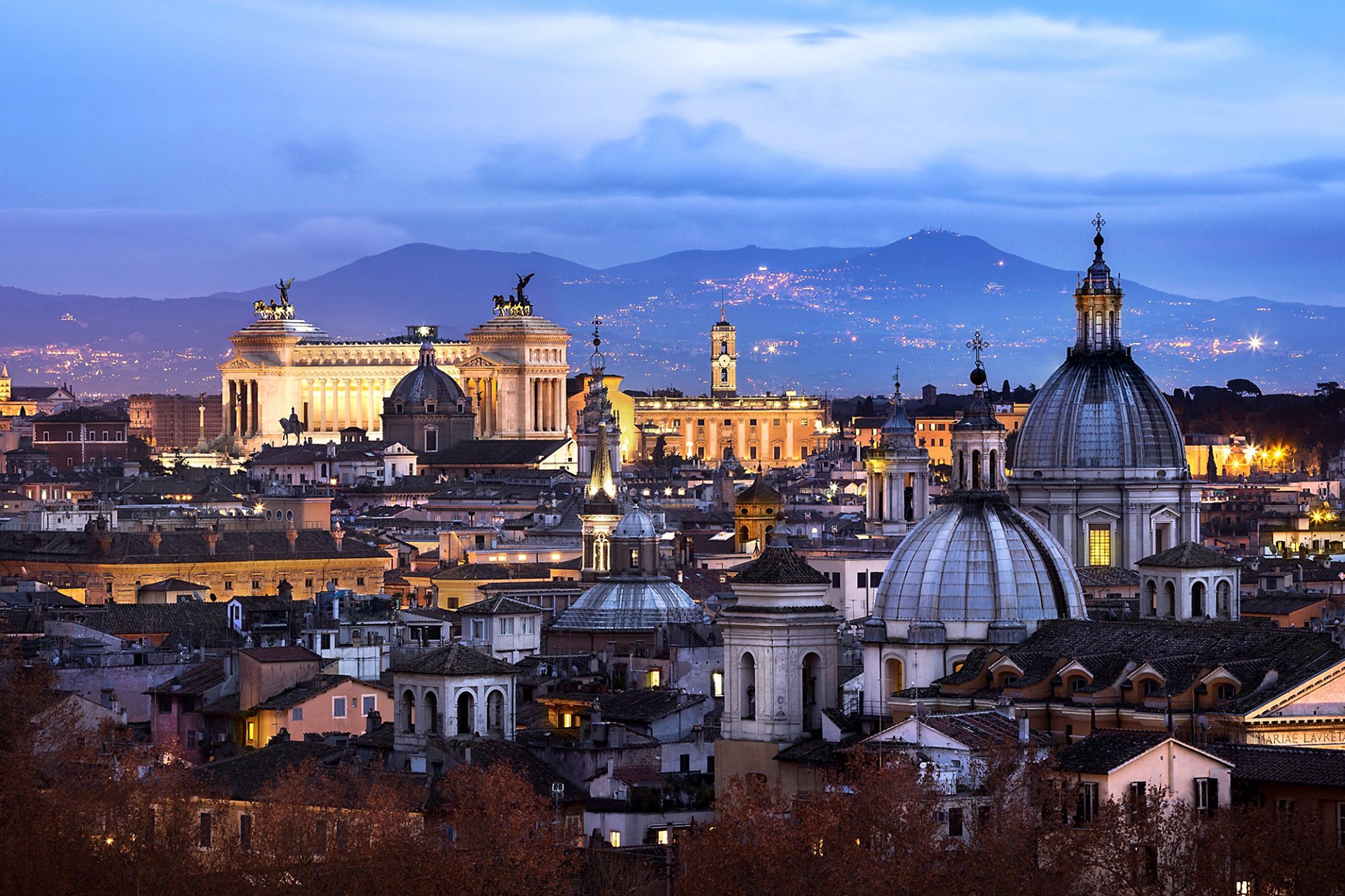 rome italy vatican vatican city architecture town panorama night sky house buildings lights