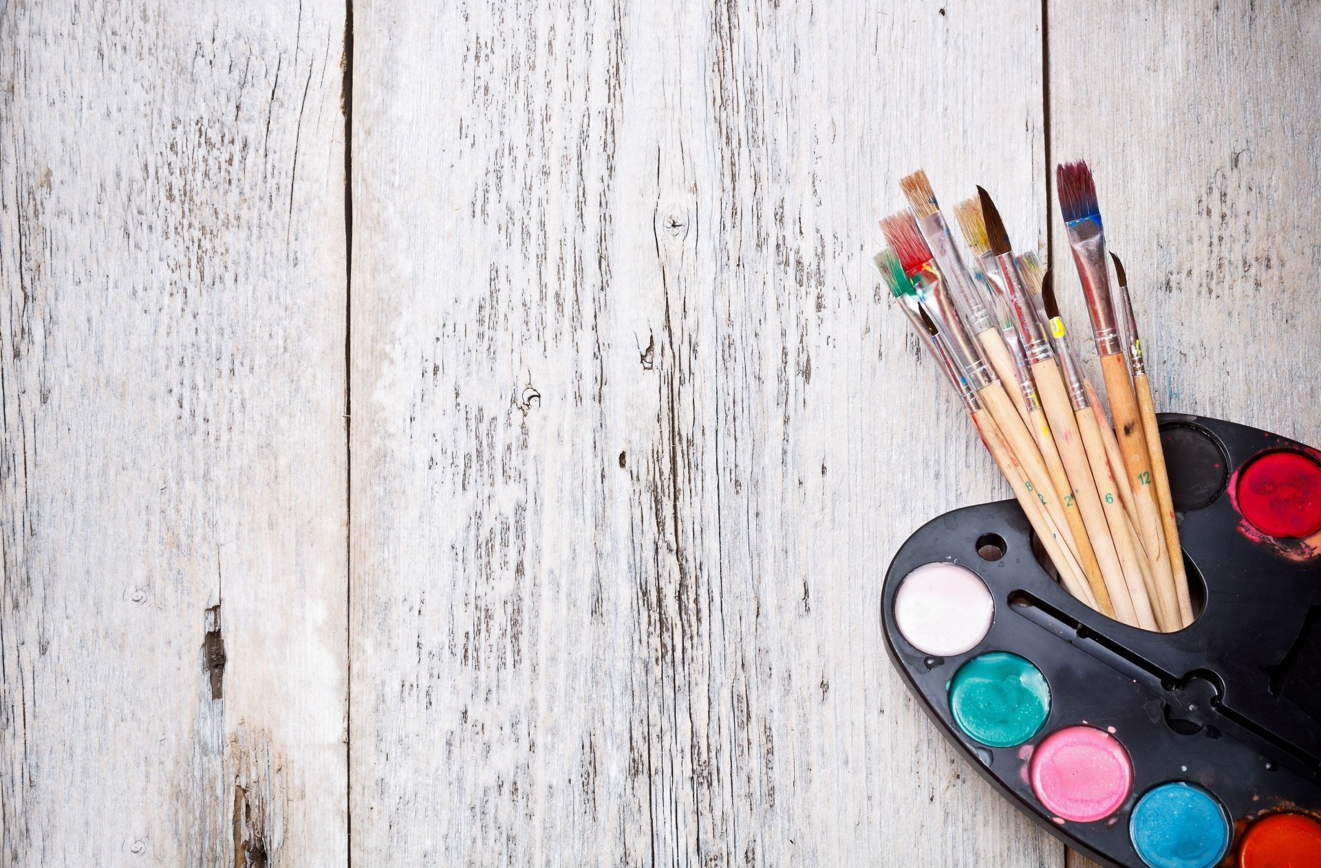 widescreen paint palette mood art background brush picture wallpaper full screen