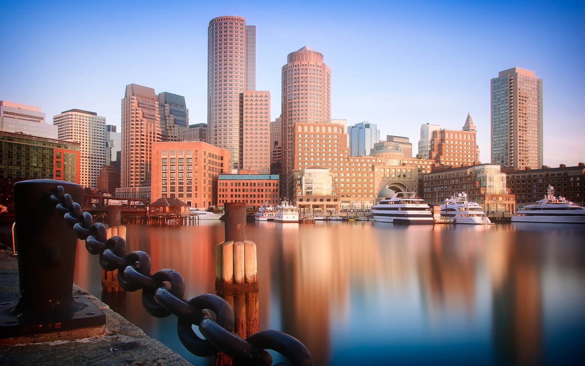 cities of the country house skyscraper window building buildings construction structures water ocean sea wharf embankment sky ships ship yacht boat of the boat city wallpapers boston wallpapers usa wa