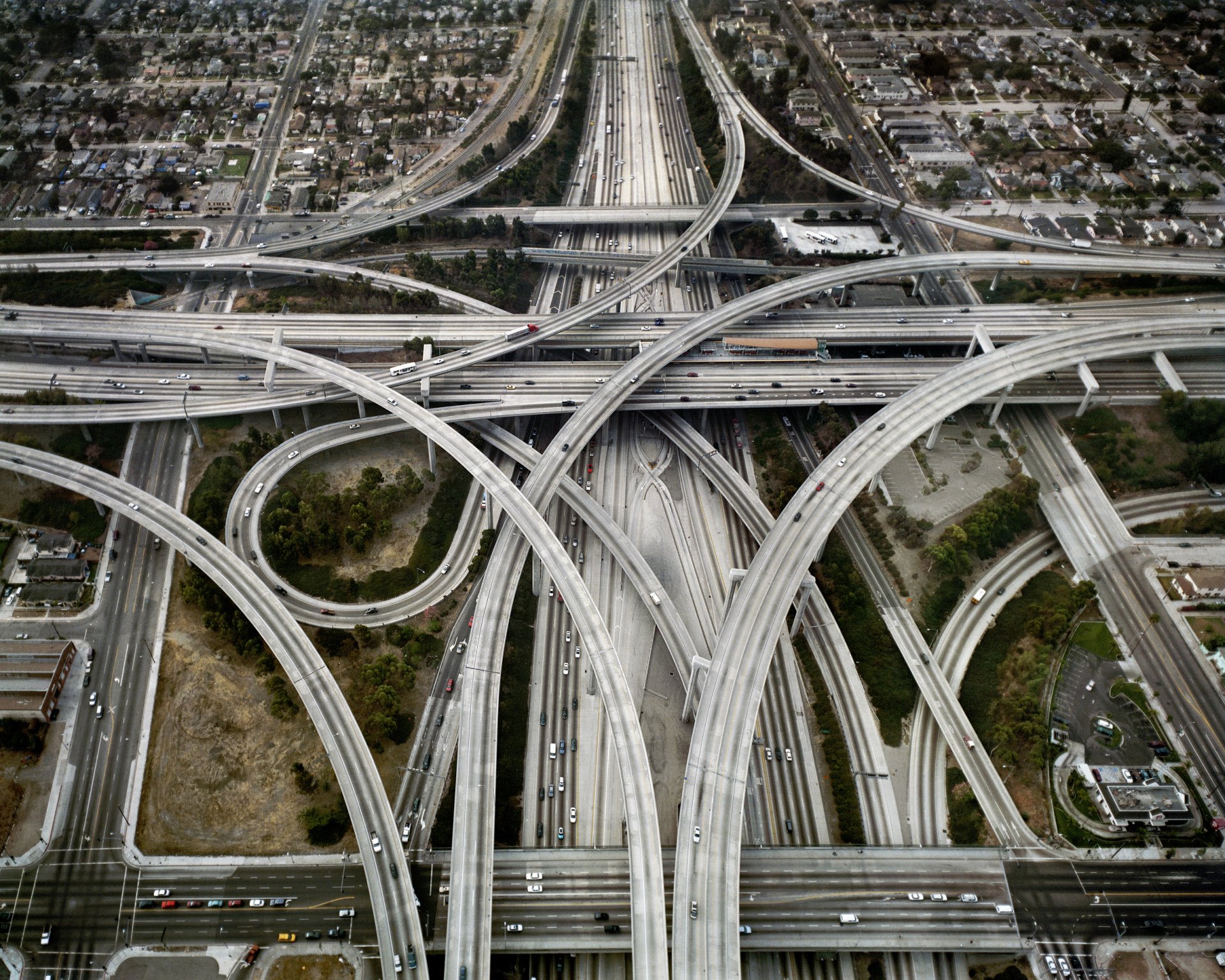 los angeles bridge road machinery town city america usa united states the fork fork bridges the path isolation interchange loop city artery node components