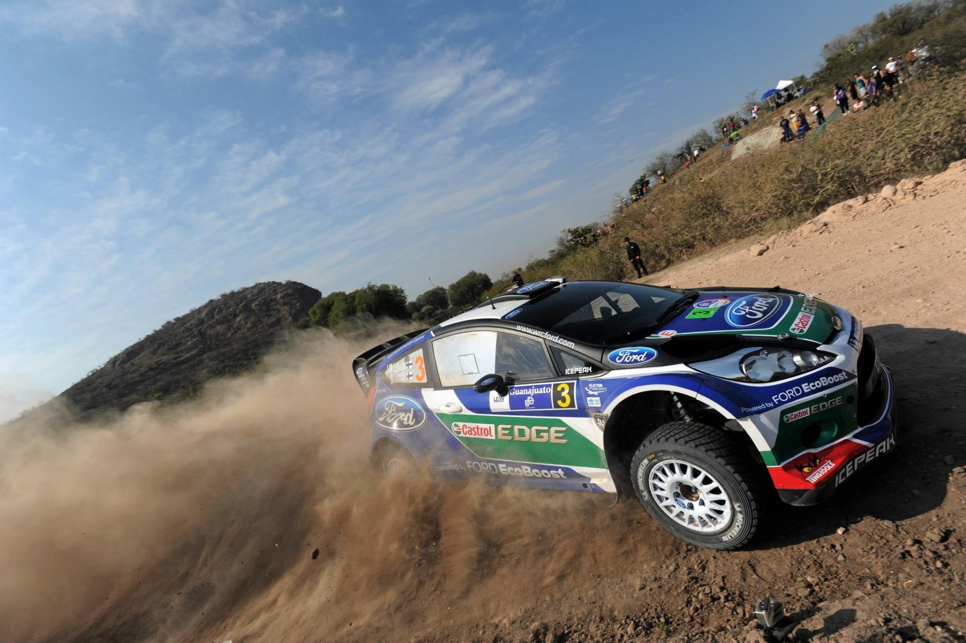 ford fiesta rs wrc rally mexico jm latvala dust latvala
