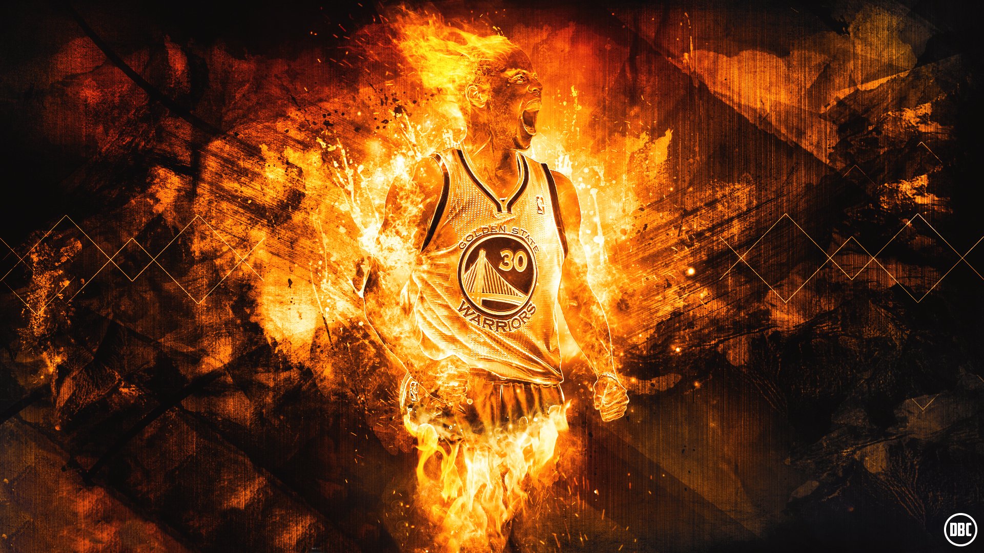 stephen curry golden state warriors basketball sports nba fire