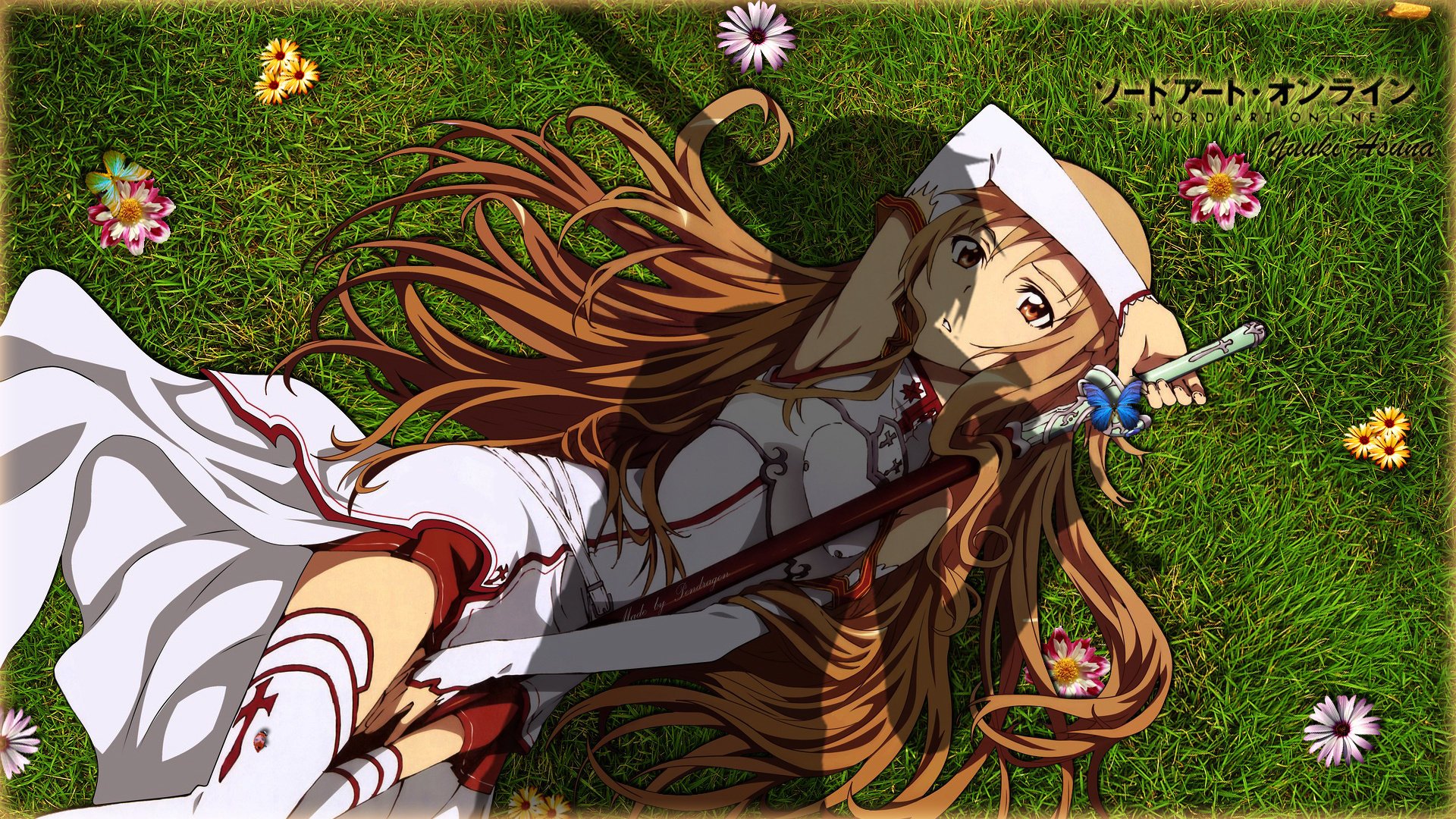 Anime Masters of the Sword online. Art with Asuna