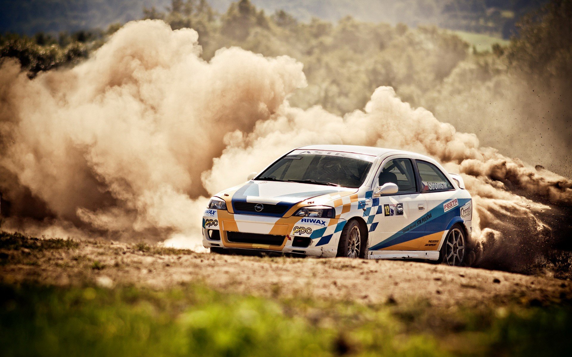 rally opel astra dust drift