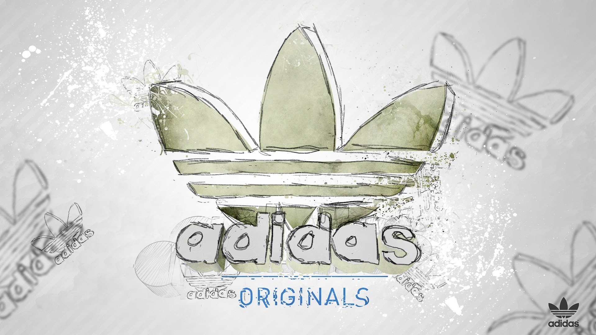 adidas originals sports style brand logo mark picture sketch patterns lines sport sign 1920x1080