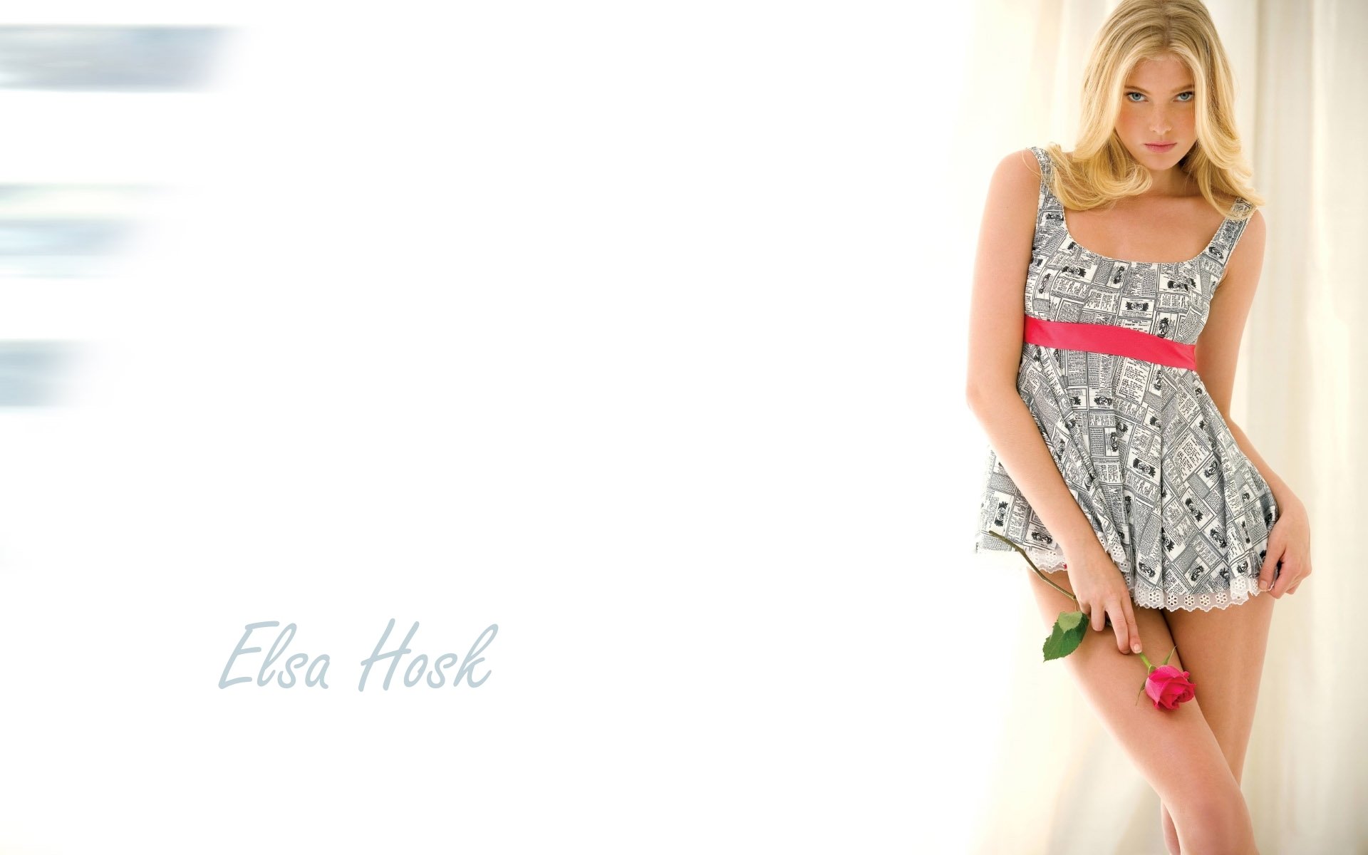 elsa hosk girl babe model victoria's secret angels sexy view feet flower rose inscription background