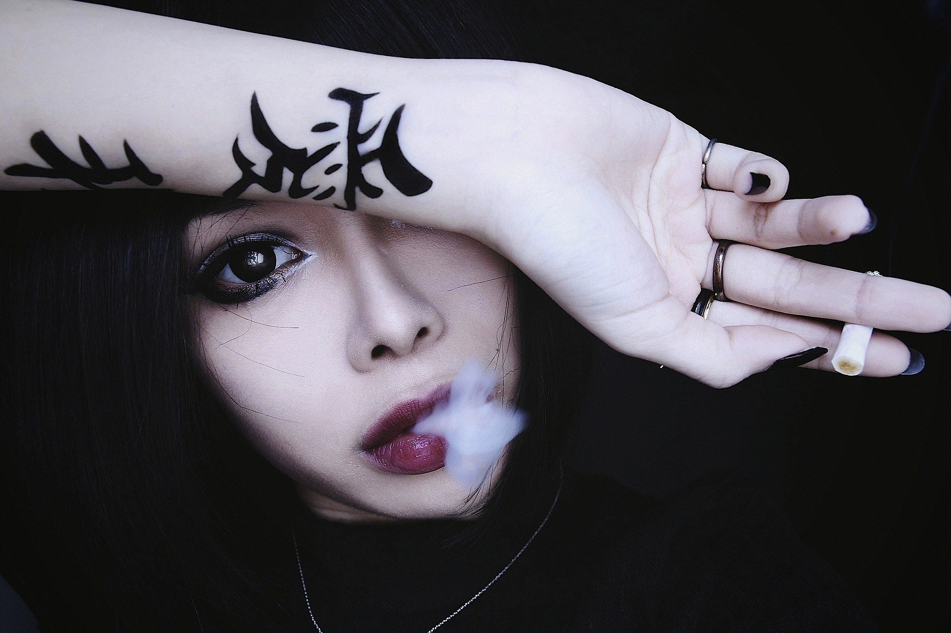 wylona hayashi model girl smoke cigarette characters