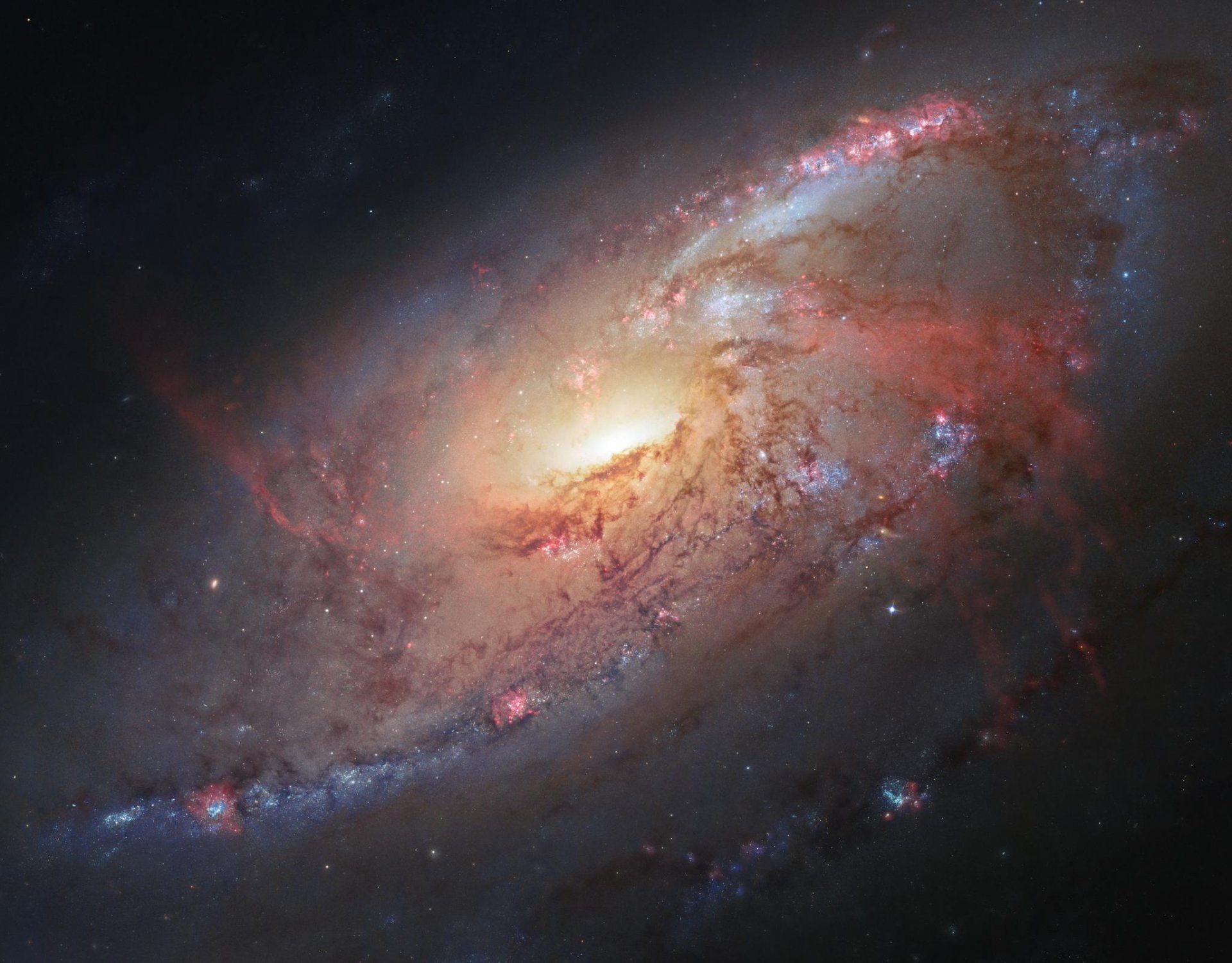 space spiral galaxy m106 star hubble space telescope nasa goddard space flight center