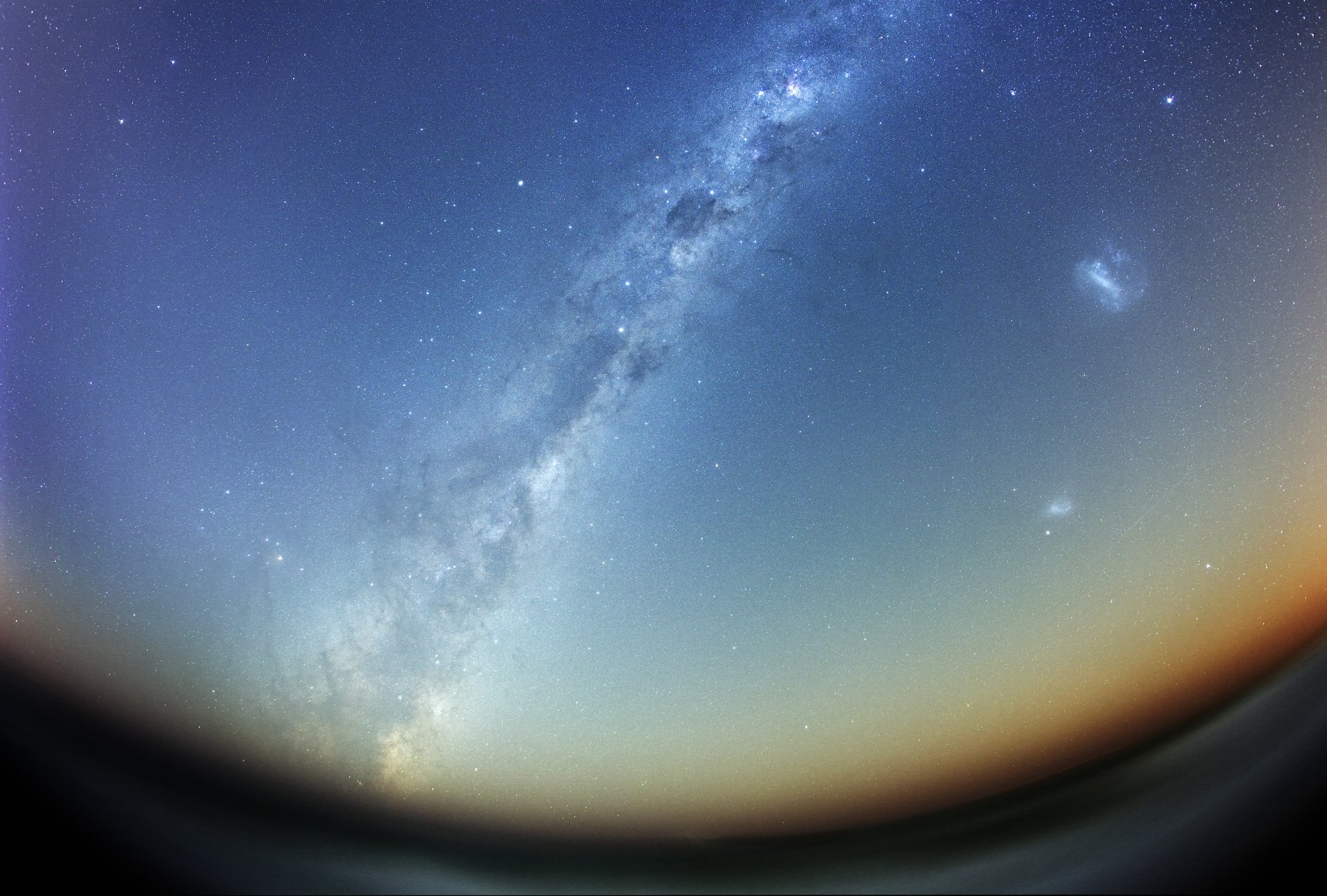milky way galaxy magellanic cloud star panorama