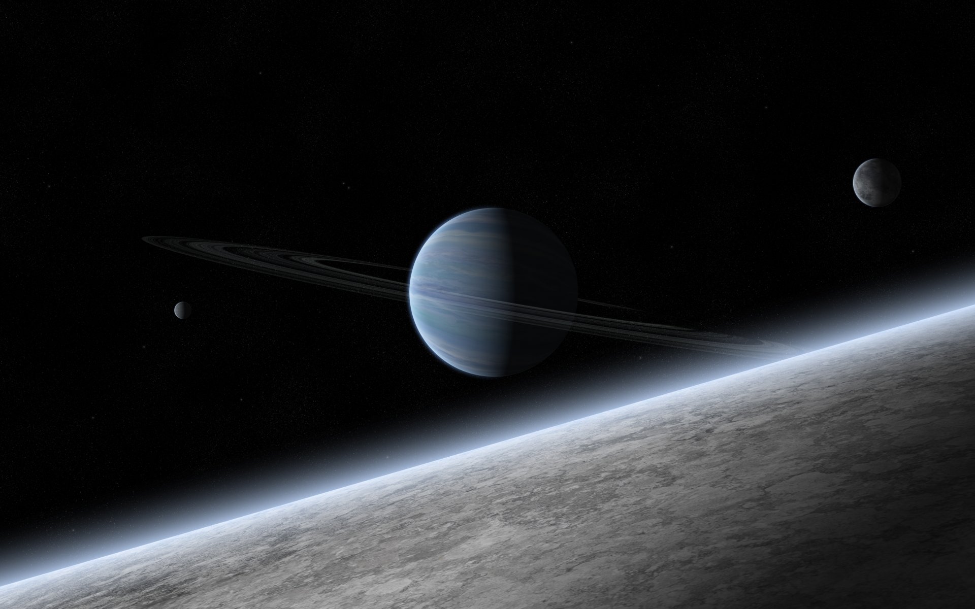 planet gas giant satellites rings atmosphere star